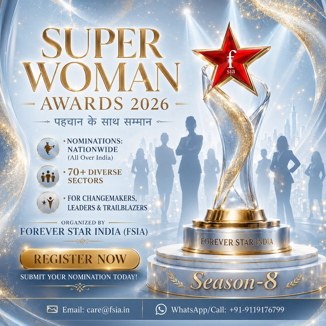 Forever Star India f-sia Facebook ad: Super Woman Award 2026 Nomination