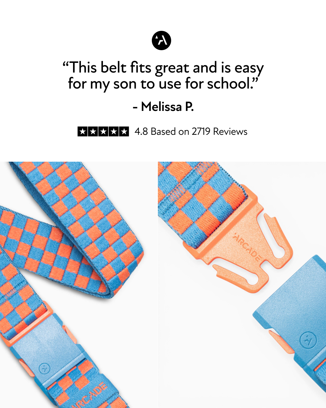 Arcade Belts Facebook ad: Shop Youth Belts