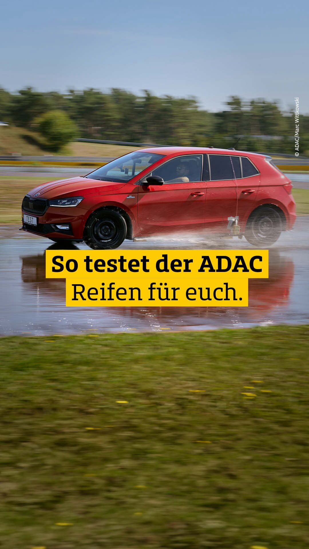 ADAC Facebook ad: Hinter den Kulissen beim ADAC Reifentest Unser Experte…