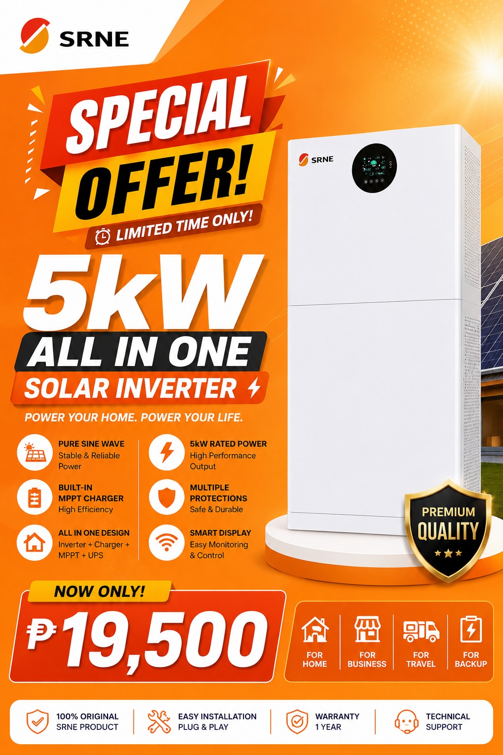 CZ Motors Facebook ad: Specials on 5KW all in one inverter for…