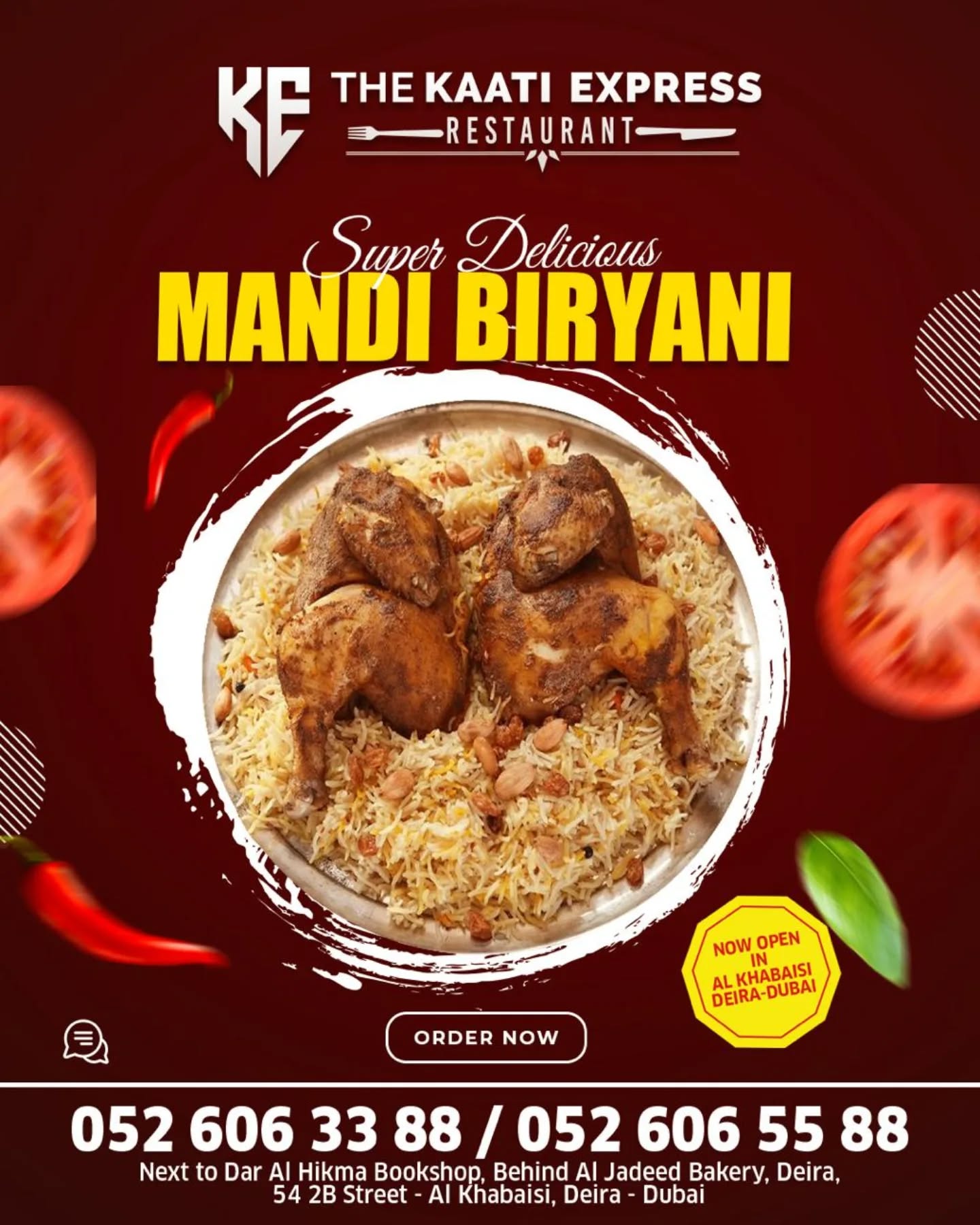 The Kaati Express Restaurant Facebook ad: Tired of takeout, craving home-cooked fare?