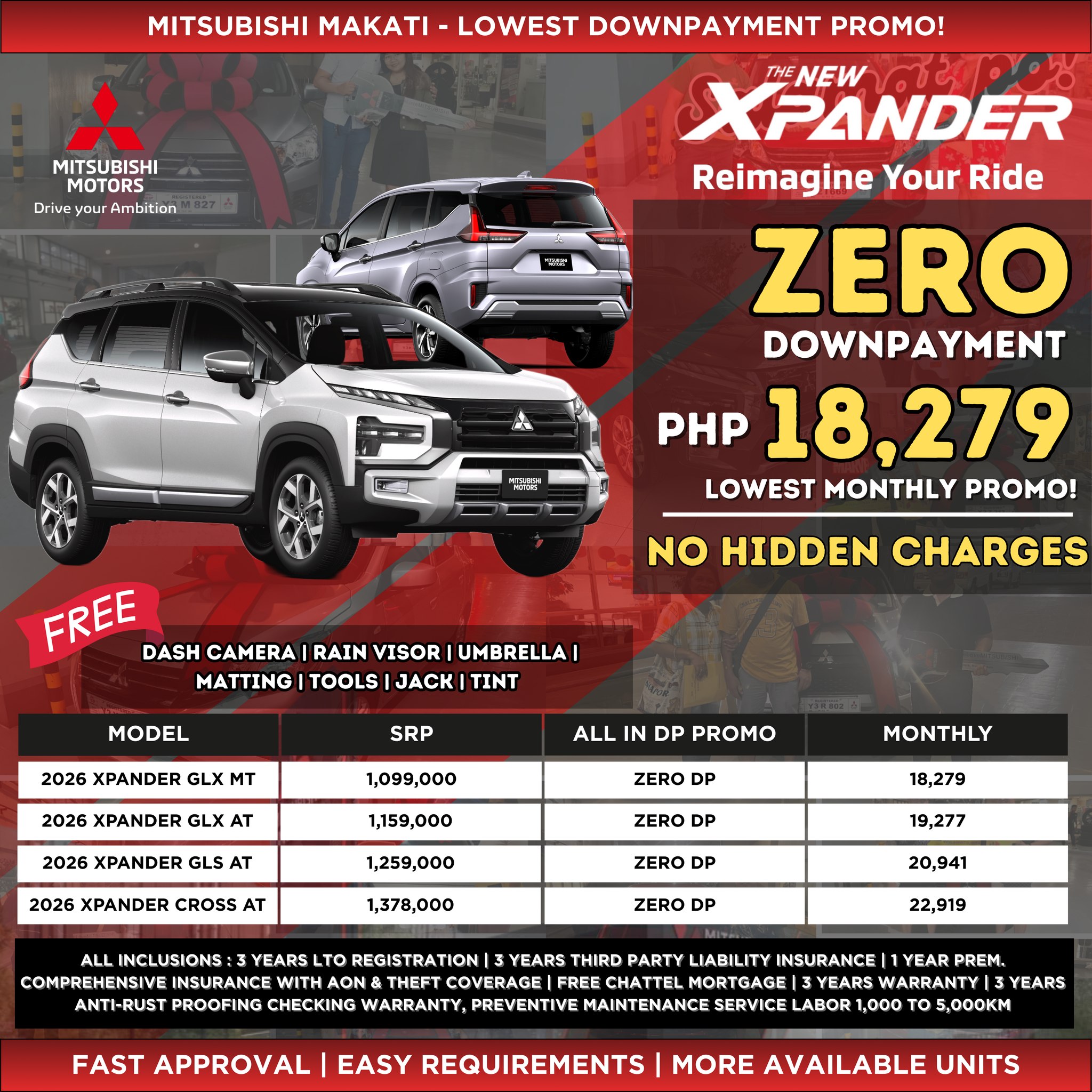 Mitsubishi Promos by Jona Garcera Facebook ad: MITSUBISHI PROMO! FAST APPROVAL!