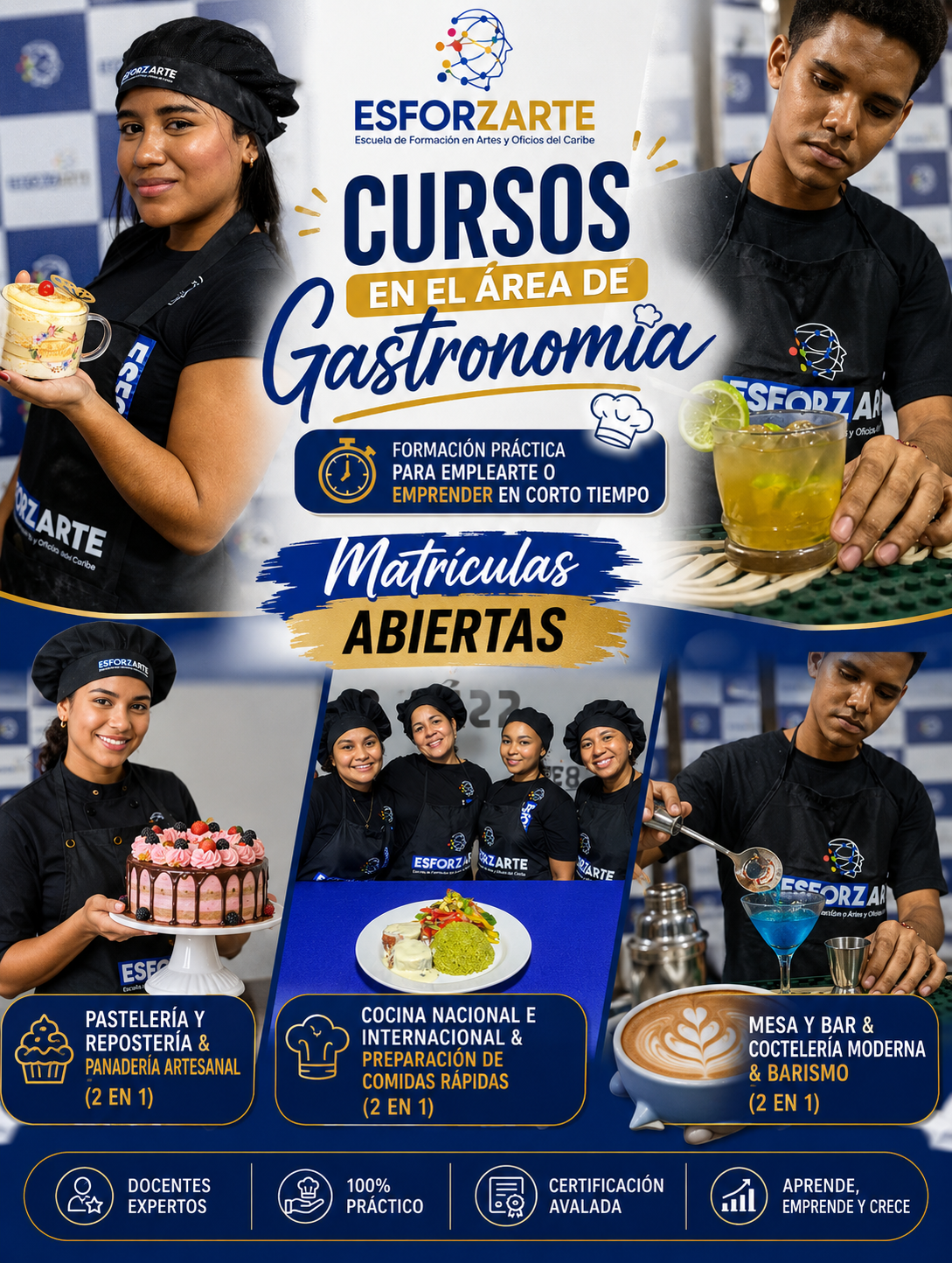 Esforzarte Colombia Facebook ad: ¿Te gustaría aprender una profesión que te permita…