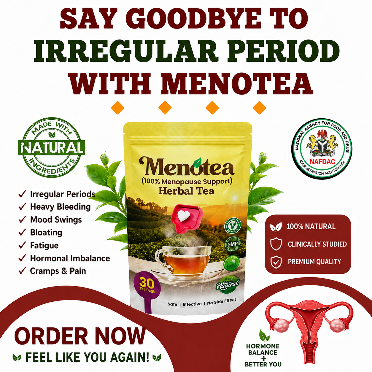 Menotea Wellness Facebook ad