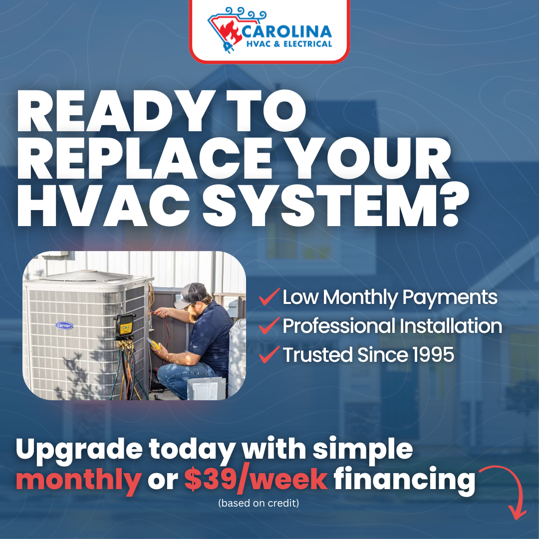 Carolina HVAC LLC Facebook ad: Need a new HVAC system?