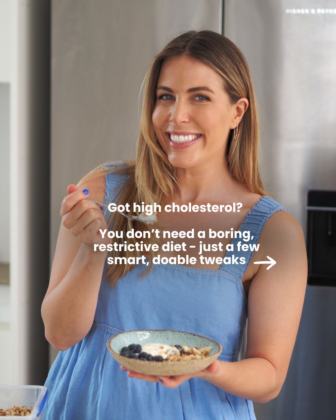 Lyndi Cohen - The Nude Nutritionist Facebook ad: Got high cholesterol and would love an expert…