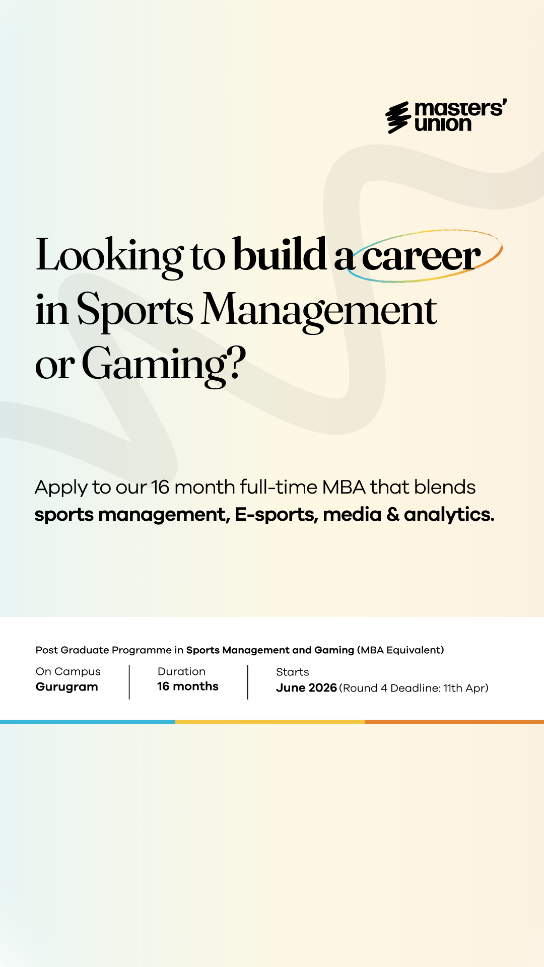 Masters' Union Facebook ad