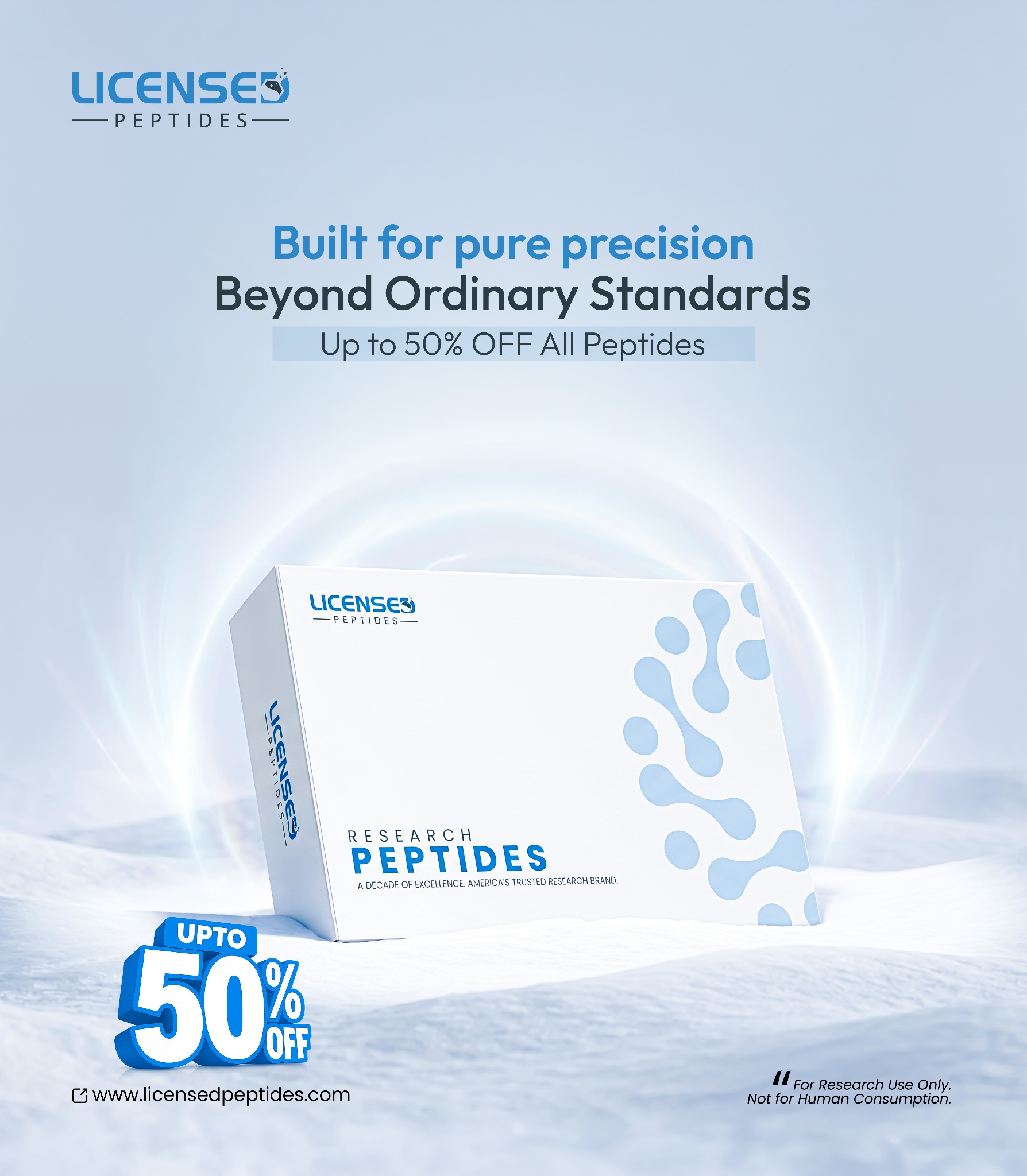Licensed Peptides Research Updates Facebook ad