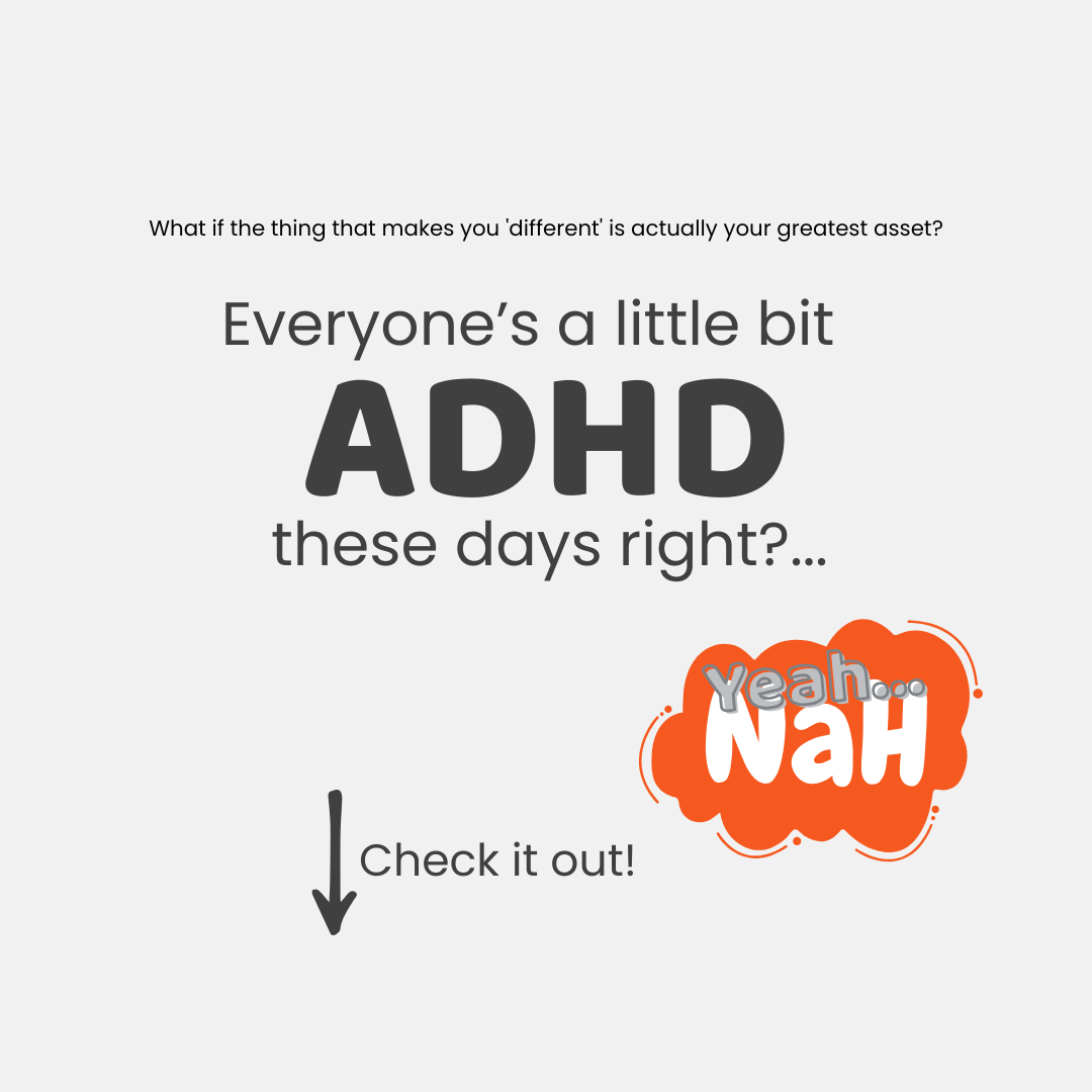 The Scatterbrain Shepherd Facebook ad: ADHD is NOT a trend