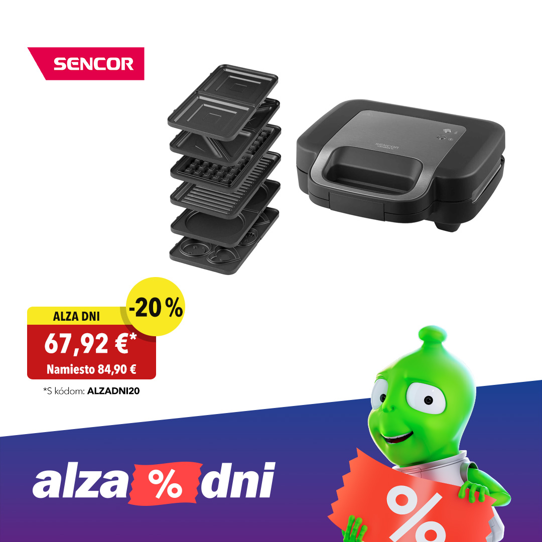 Alza.sk Facebook ad: Kúp produkty Sencor teraz za skvelé ceny.