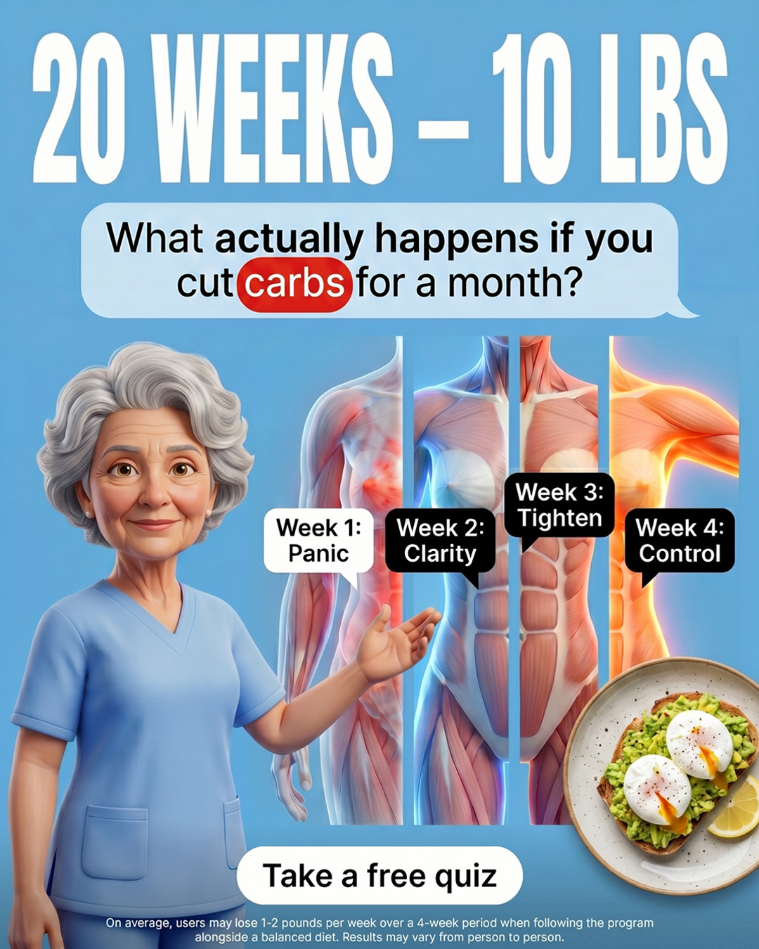 No Carbs Challenge Facebook ad