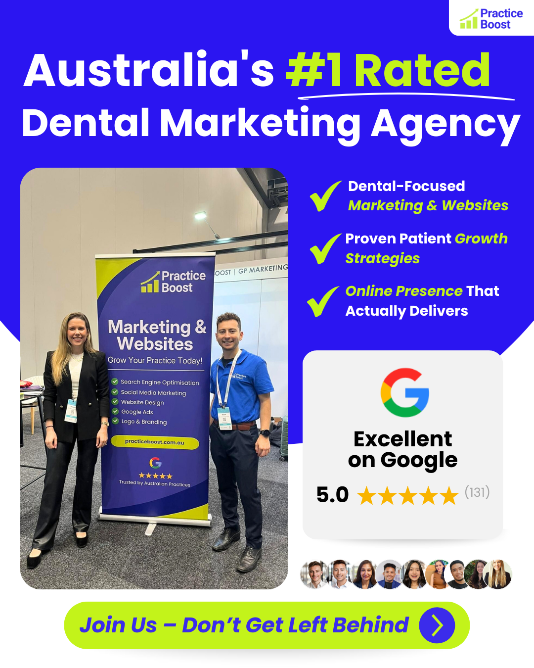 Practice Boost Facebook ad: More Patients with Practice Boost!