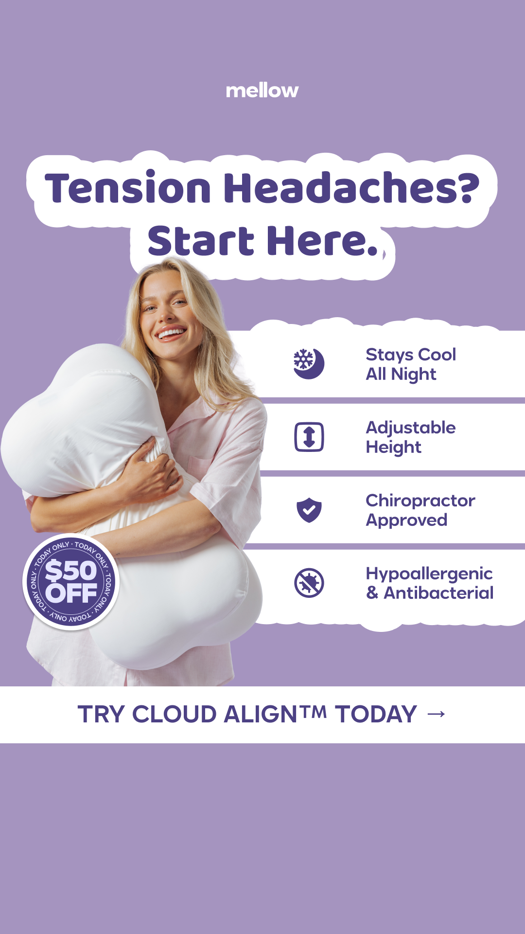 Mellow Cloud Align Pillow Facebook ad