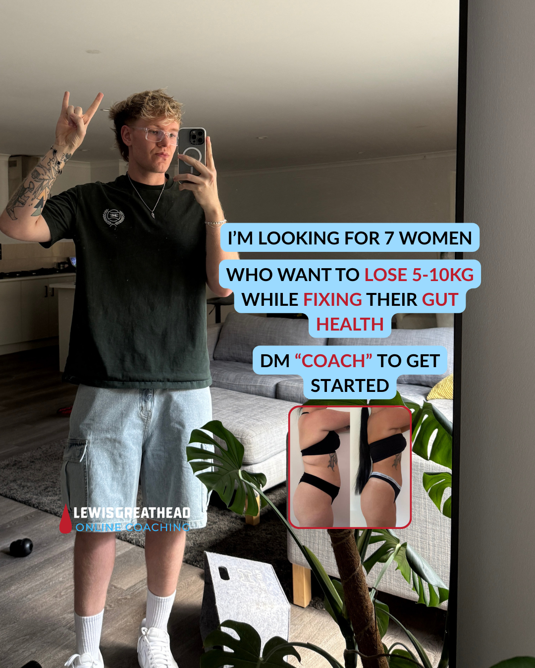 Coach Lewis Greathead Facebook ad: Tired of picking an outfit based on your…