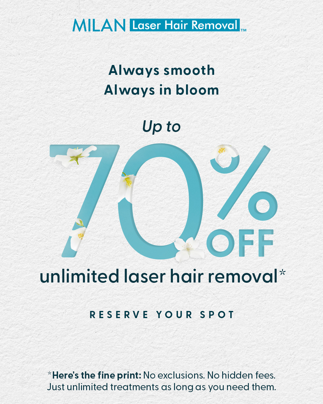 Milan Laser Hair Removal Facebook ad
