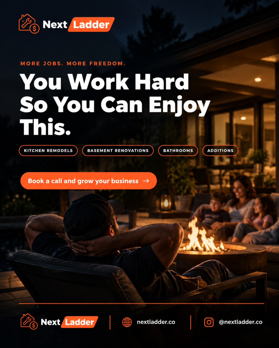 Nextladder Facebook ad: Get 5-7 Home Renovation Projects, Guaranteed!