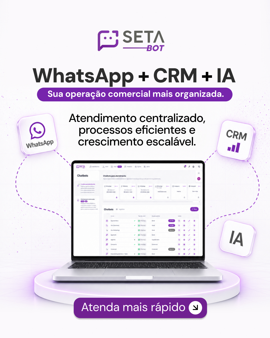 Seta Tech Facebook ad: Entre em contato e faça uma demonstração