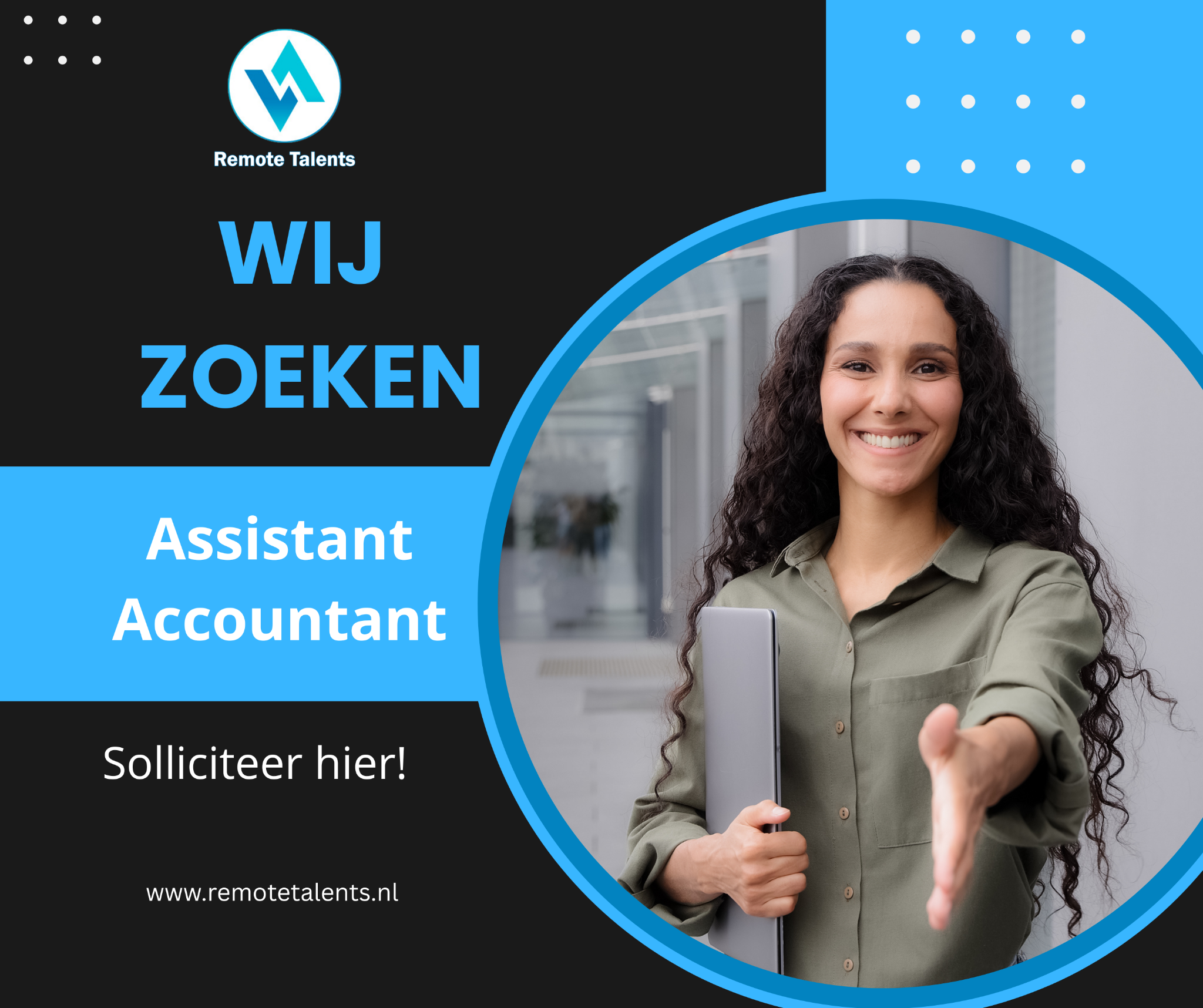 Remote Talents Facebook ad: Ervaren Assistant Accountant gezocht - Flexibele uren &…