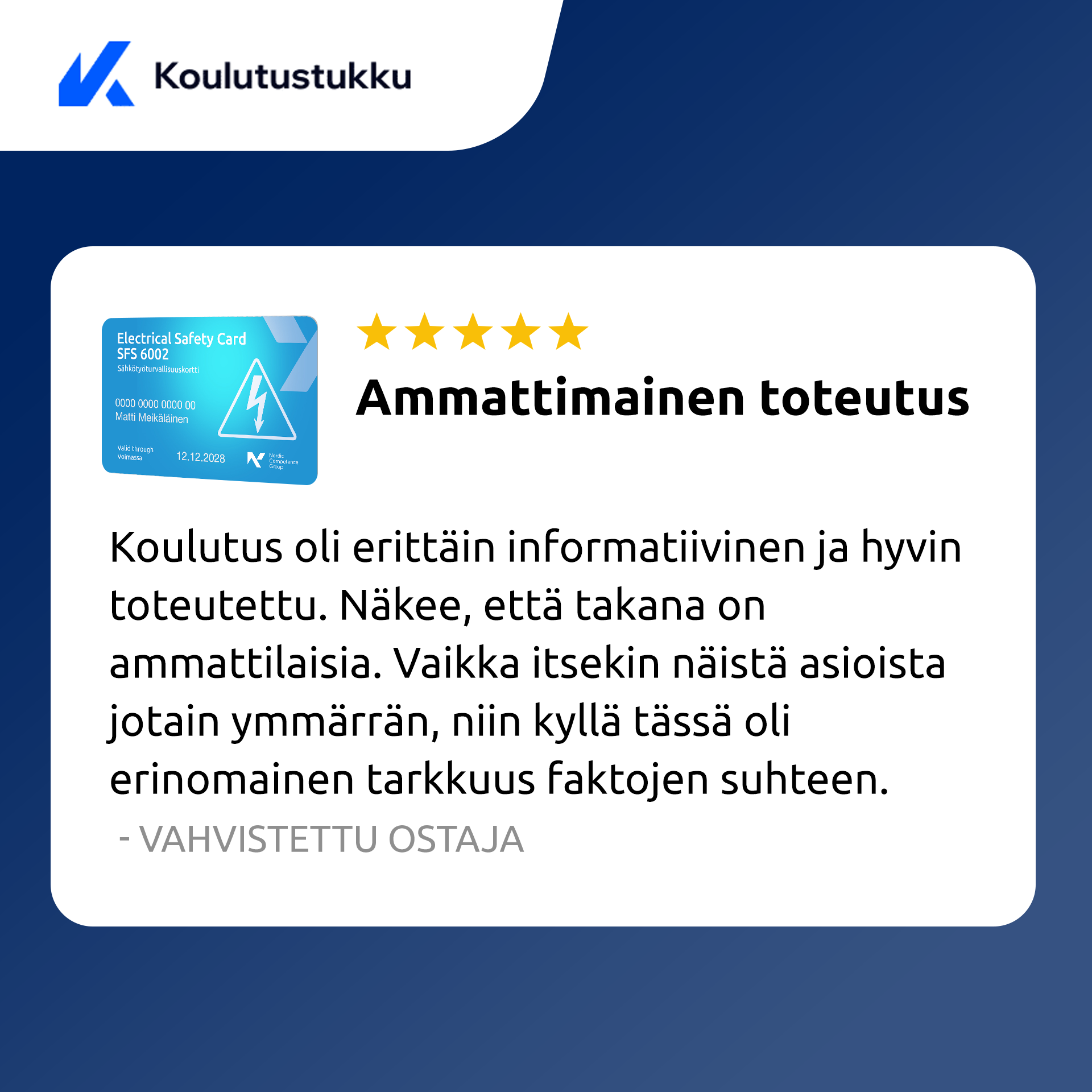 Koulutustukku Facebook ad