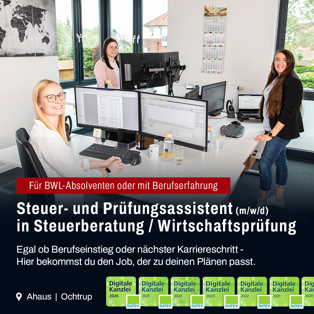 KRP Klaus Ribbert und Partner Facebook ad: Als Steuer-/ Prüfungsassistent (m/w/d) beruflich…