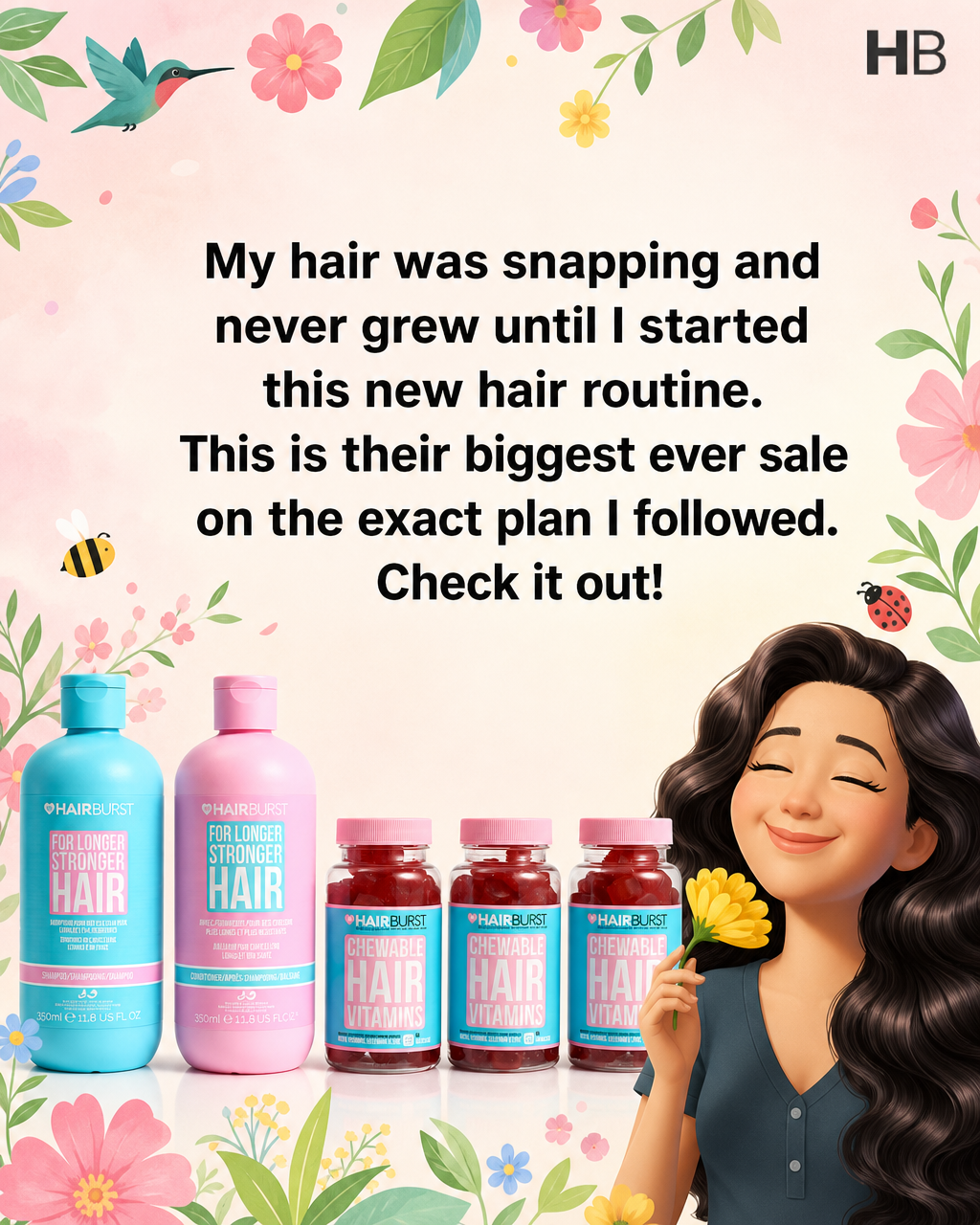 Hairburst Facebook ad