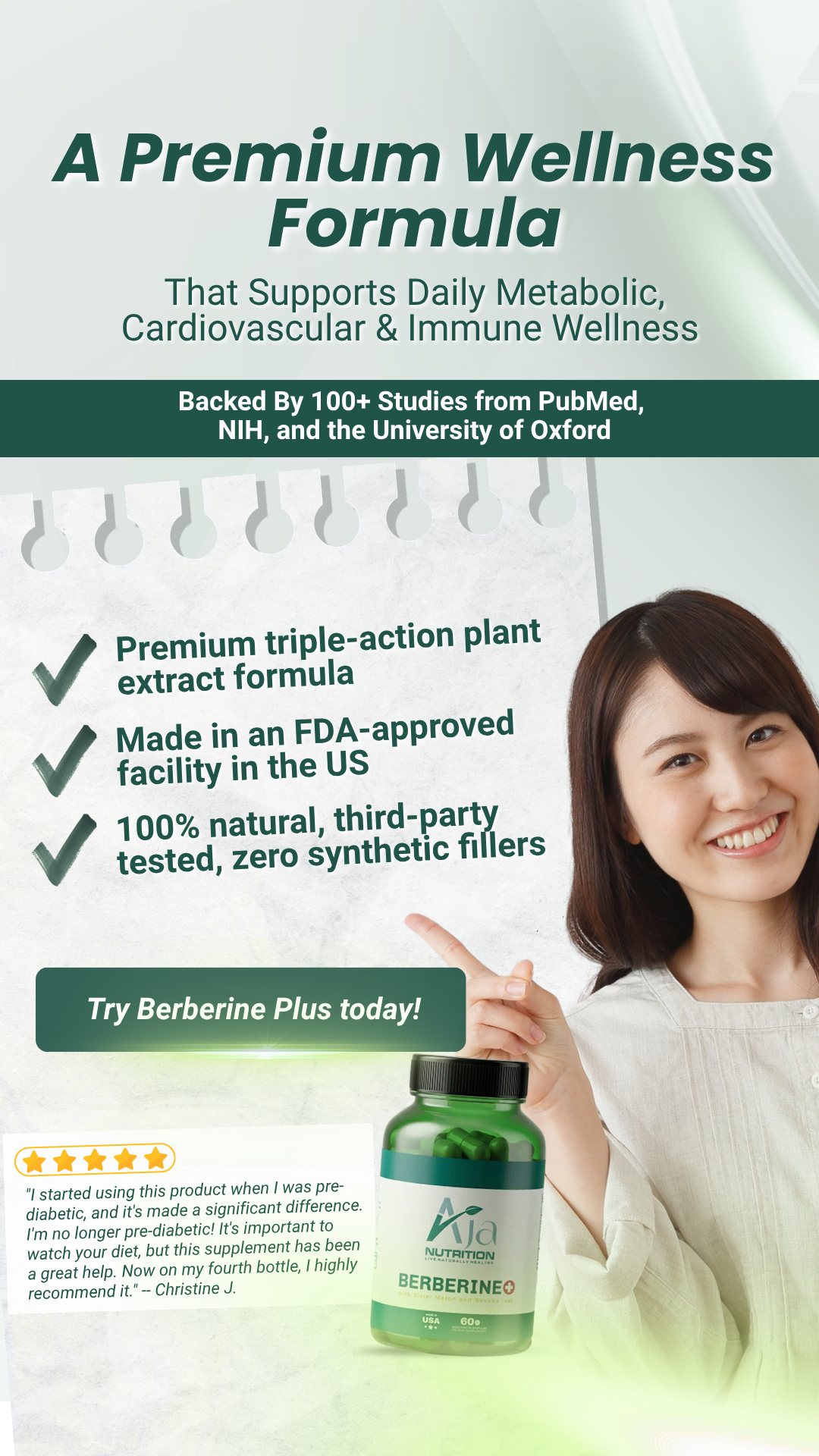 Aja Nutrition Facebook ad