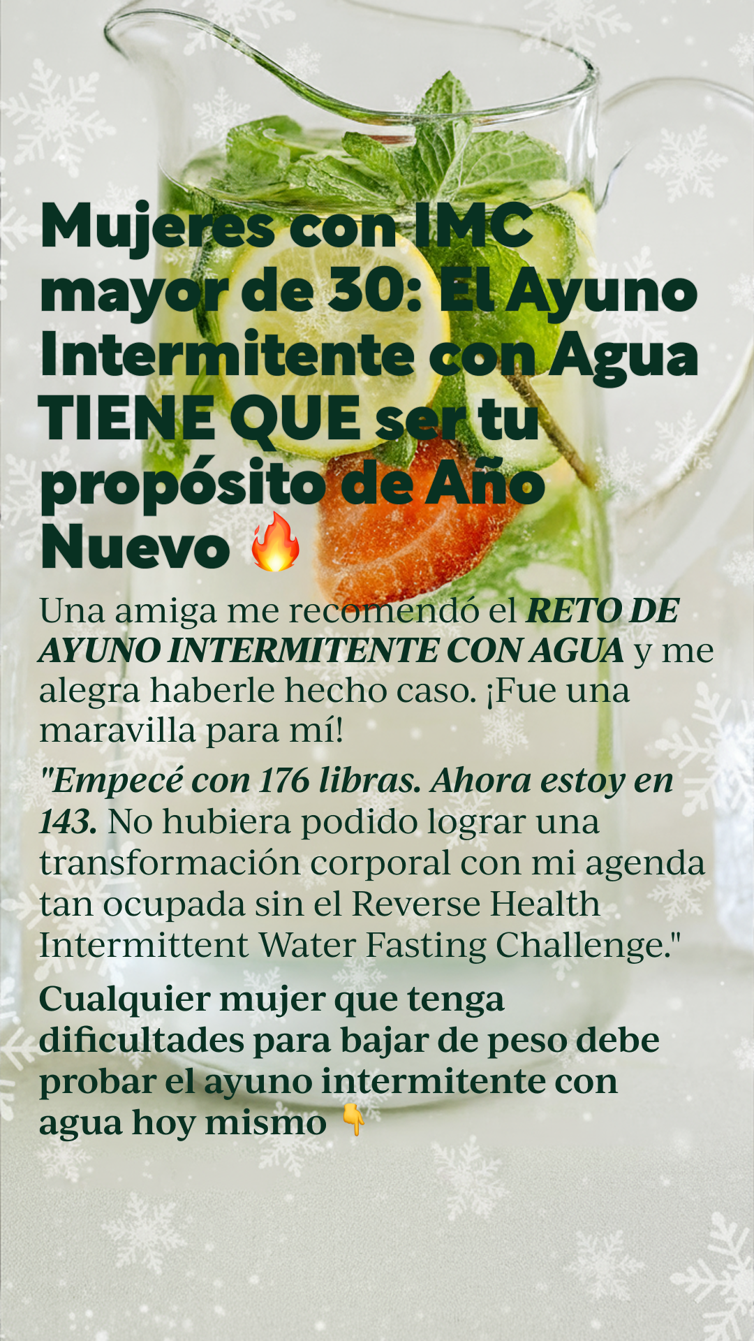 Reverse Health ES Facebook ad: POR FIN empecé a bajar de peso…