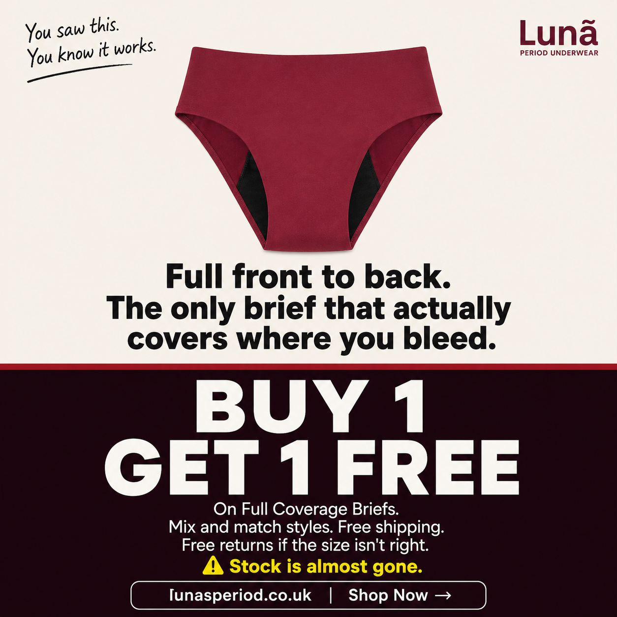 Lunã Facebook ad