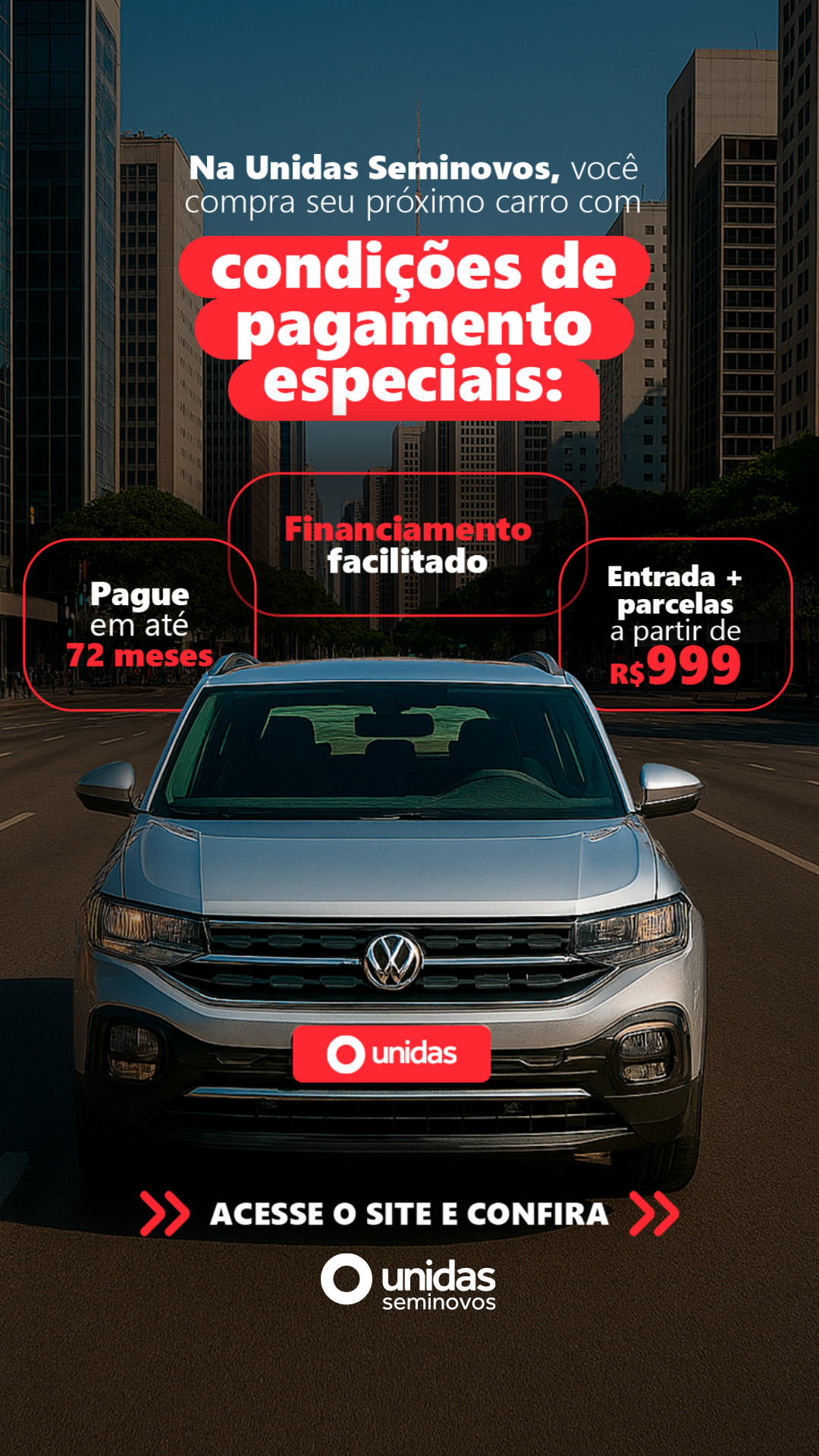 Unidas Seminovos Facebook ad from Dec 18, 2025