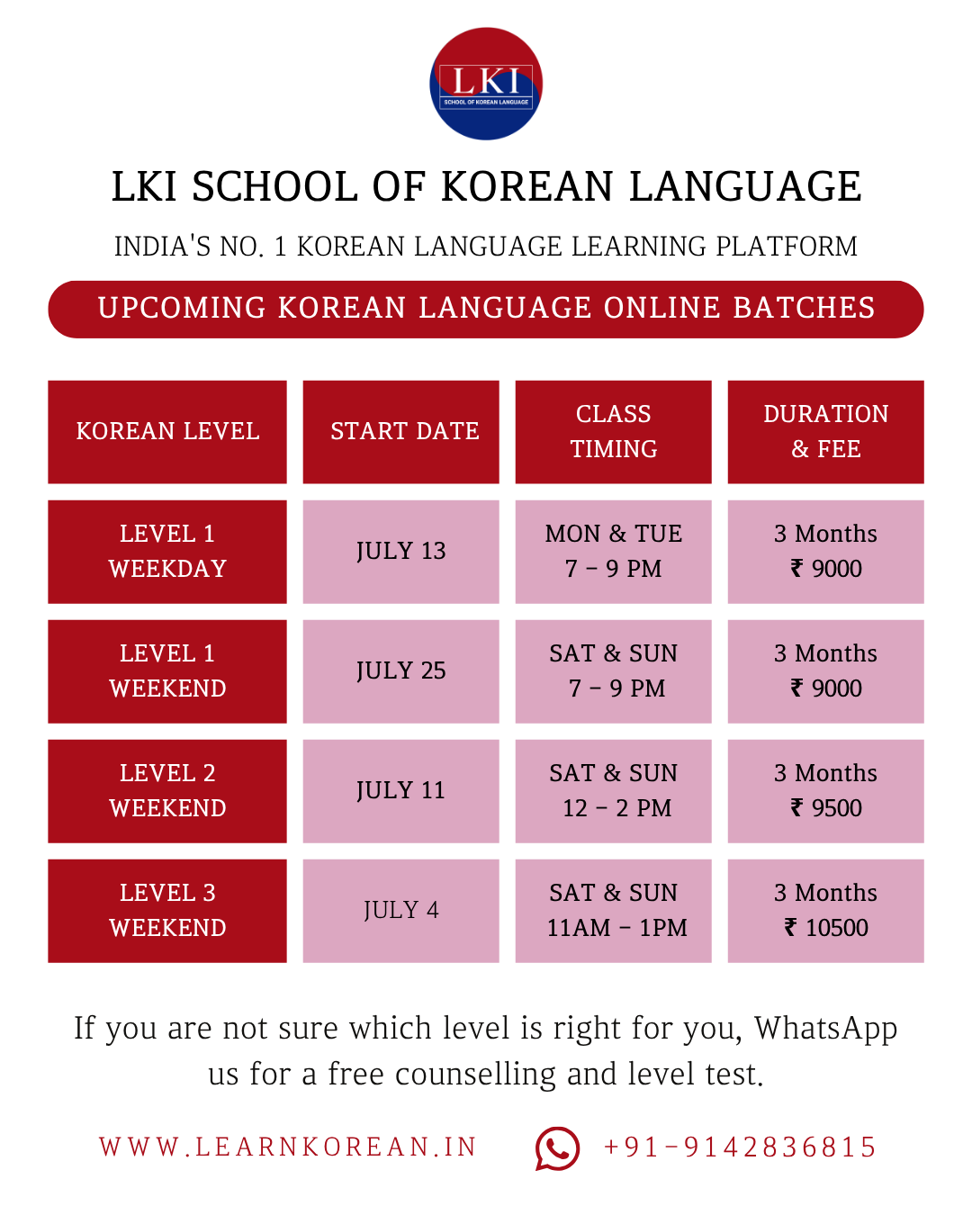 LKI School of Korean Language Facebook ad