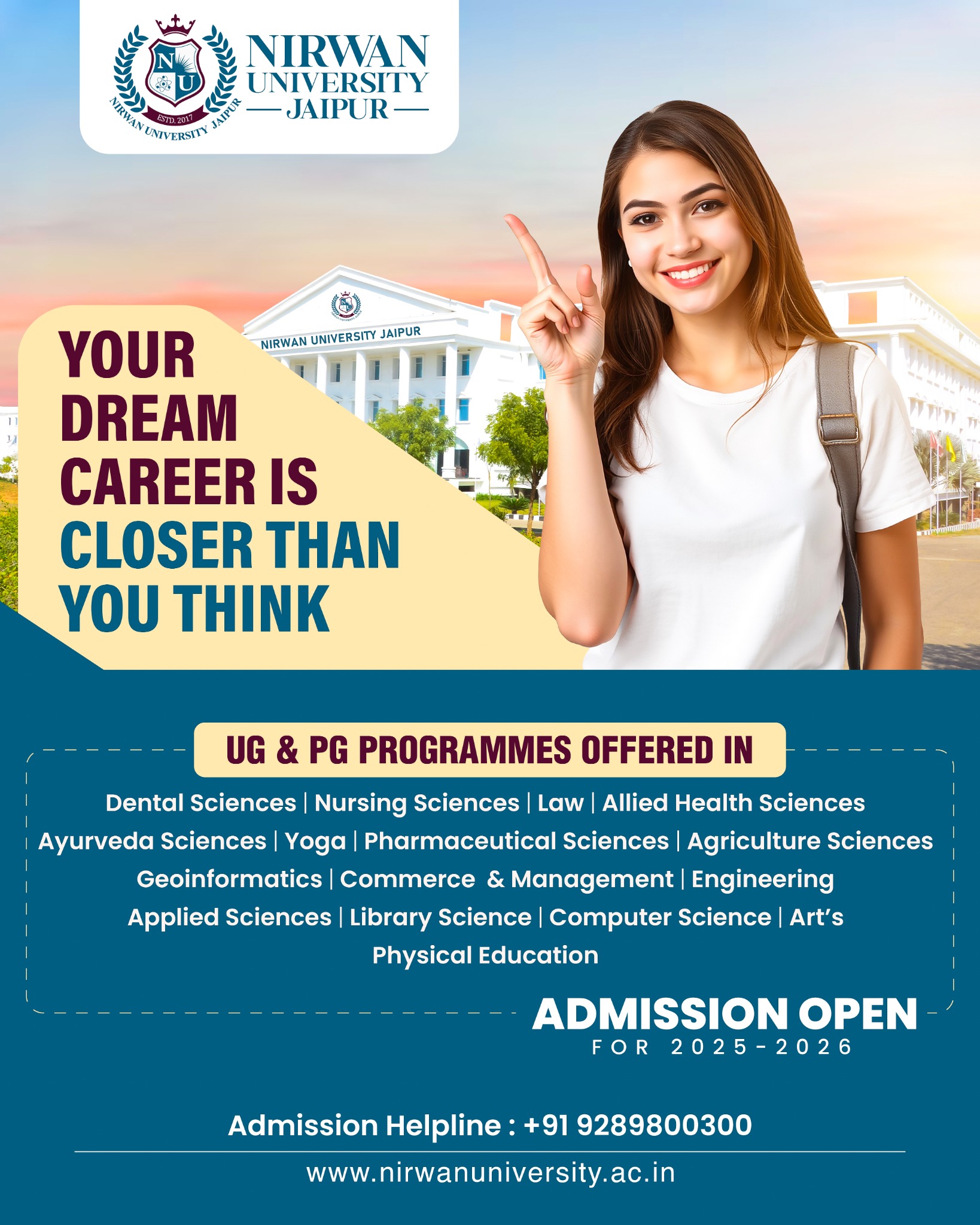 Nirwan University Jaipur Facebook ad: Your Dream Career is Closer Than You Think!