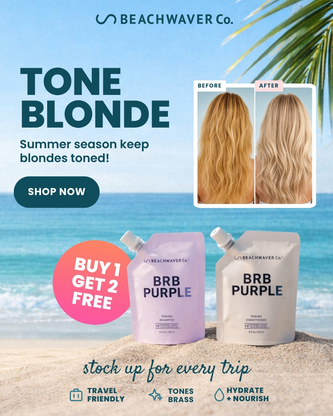 Beachwaver Co. Facebook ad from Jul 4, 2026