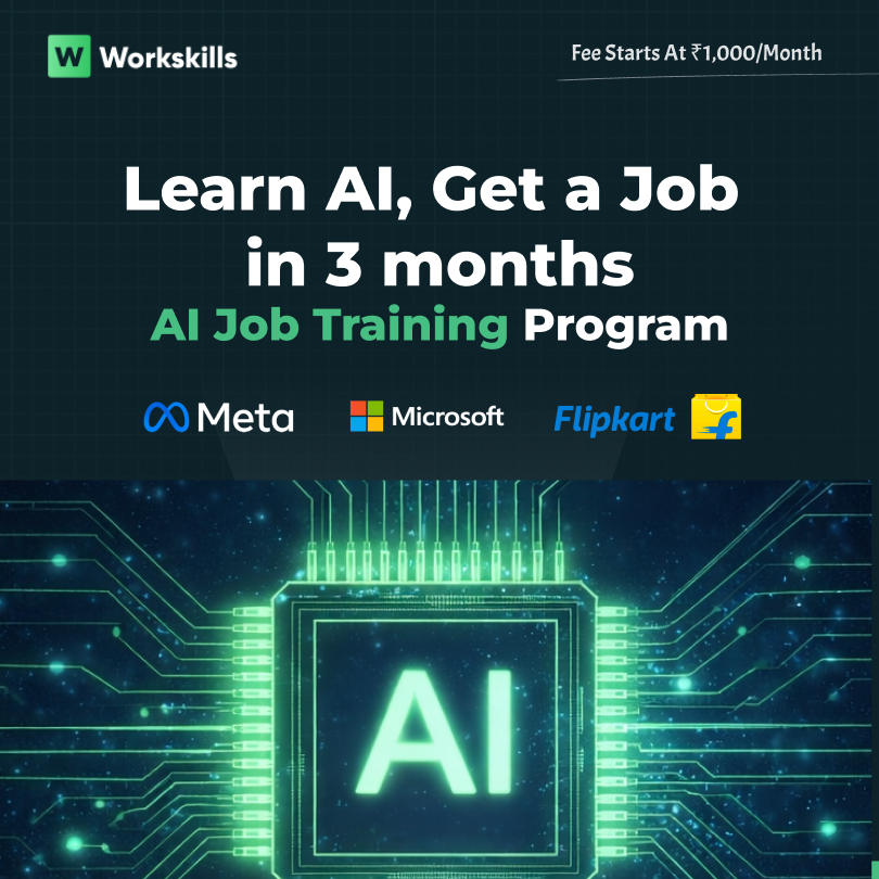 Workskills.in Facebook ad: Learn AI Tools, Generative AI, Agentic AI, n8n…