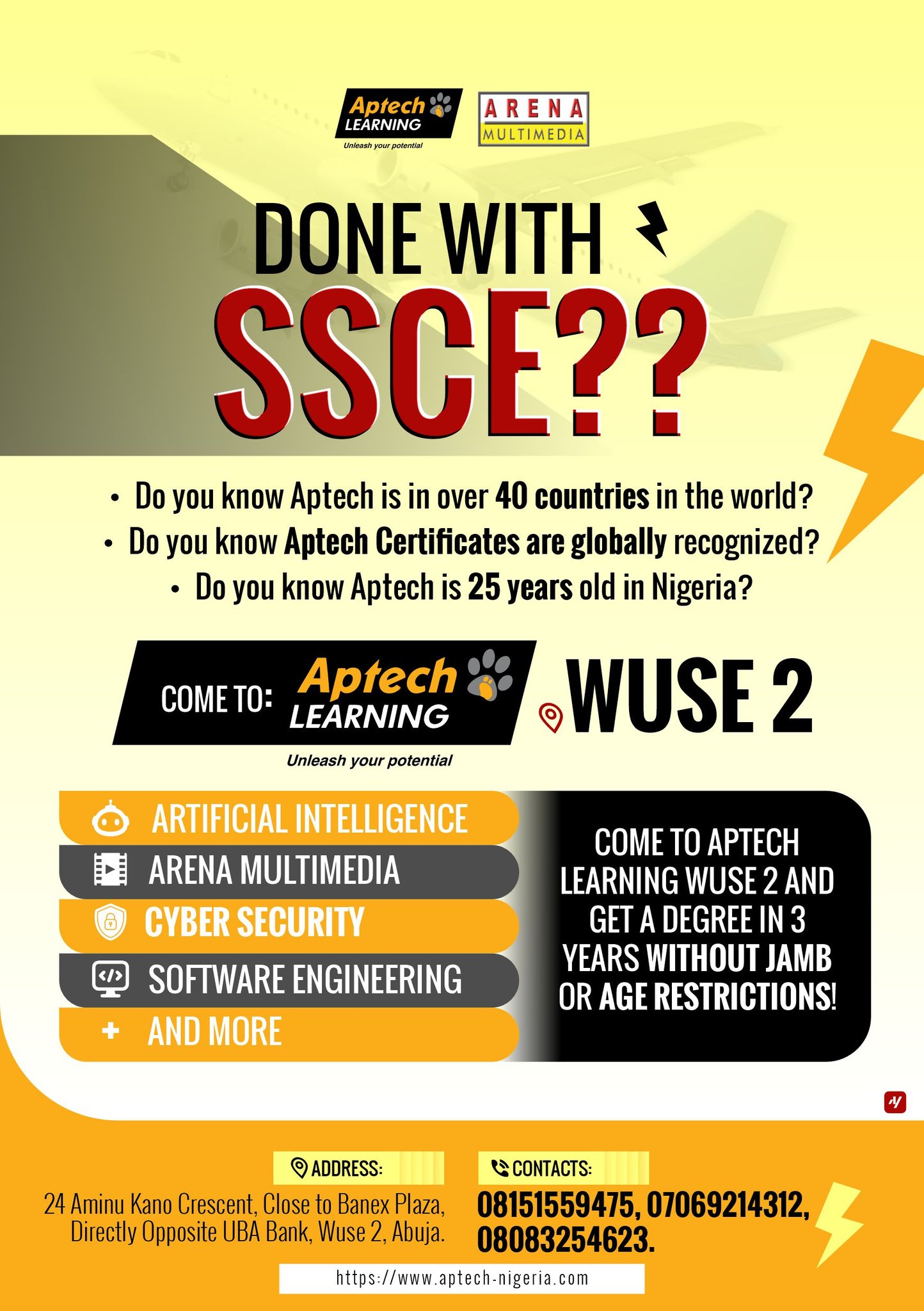 Aptech Learning Wuse II Facebook ad from Oct 6, 2025