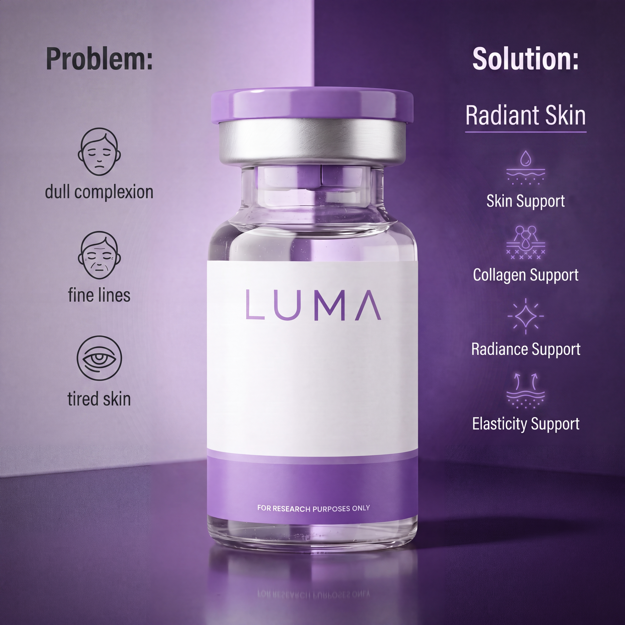 Luma Facebook ad: Shop Luma's Research Materials
