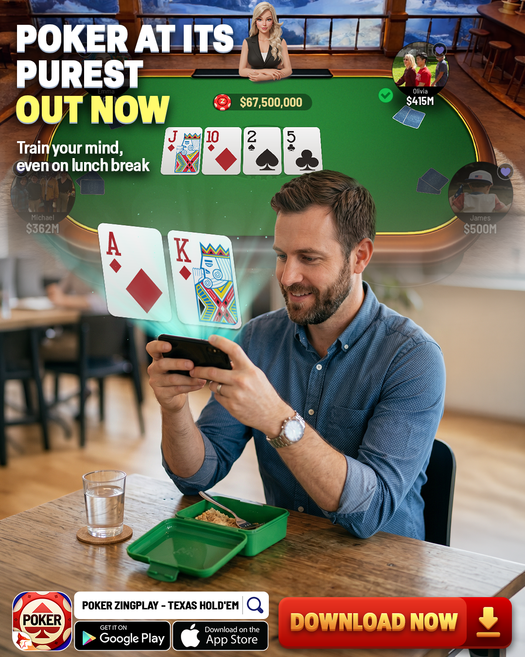 Poker ZingPlay - Texas Hold'em Facebook ad