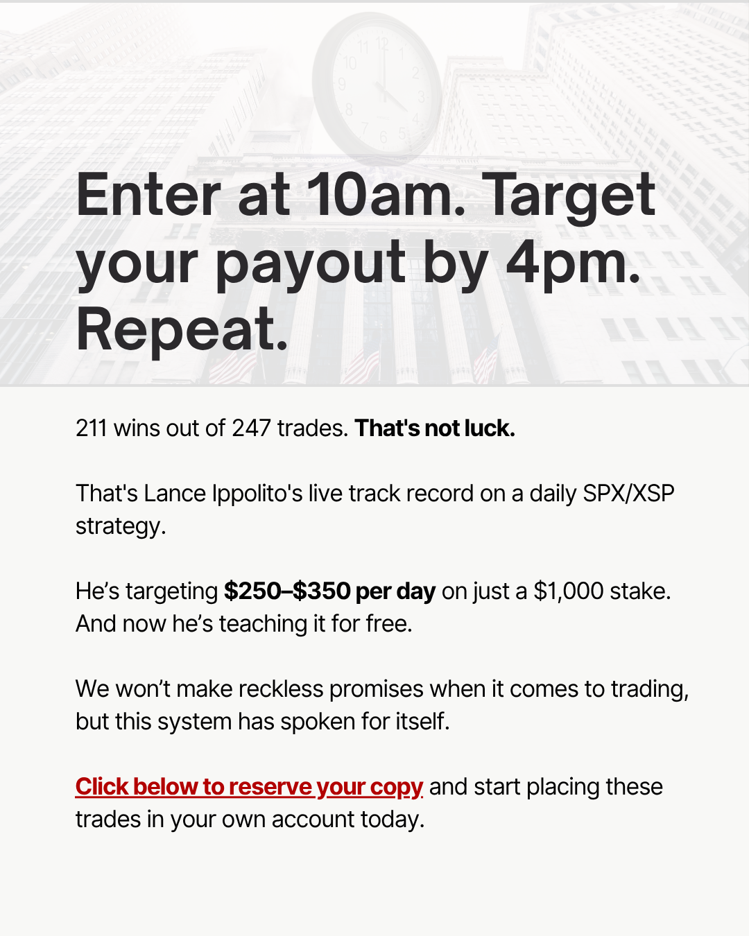 Elite Money Trader Facebook ad
