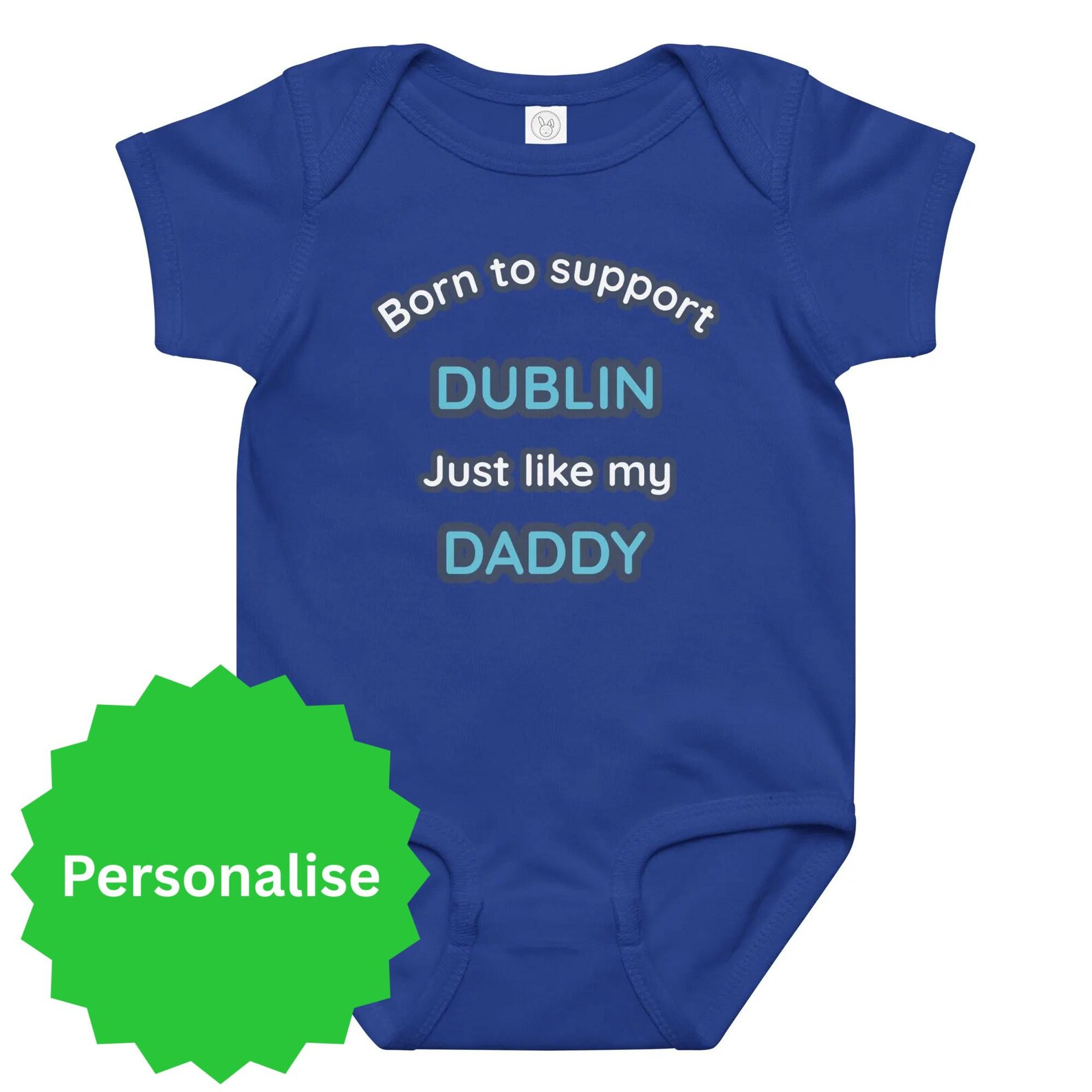 Lynch’s Irish Shop Facebook ad: Personalised Dublin Baby Bodysuit | the Dubs Irish…