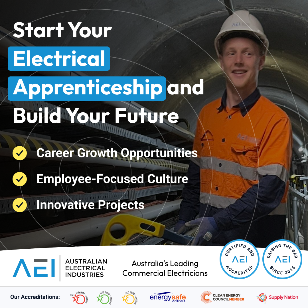Australian Electrical Industries Facebook ad: Start Your Career with the Best in the…