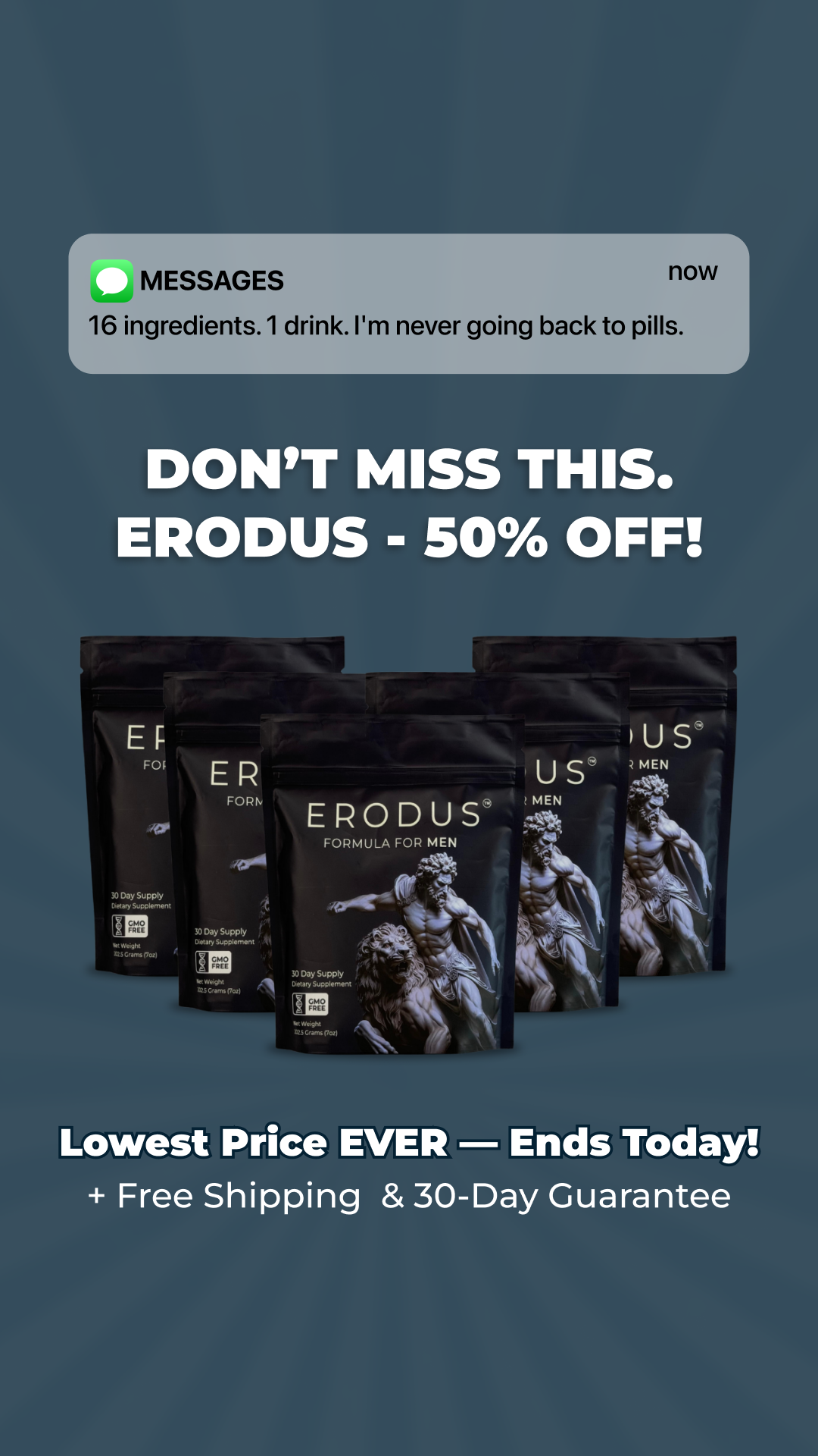 Erodus Formula For Men Facebook ad