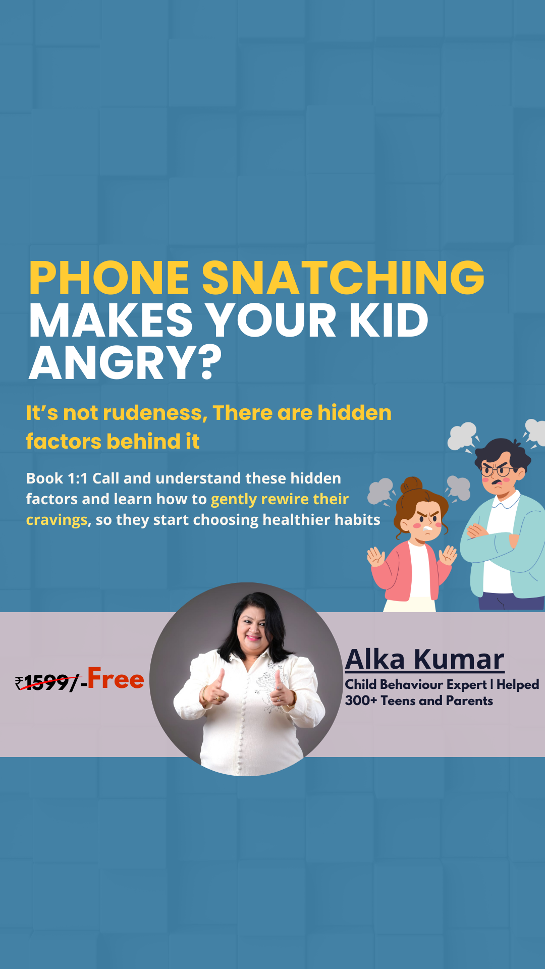 Mindful Parenting By Alka Kumar Facebook ad: Understand the hidden factors behind kid's screen addictions