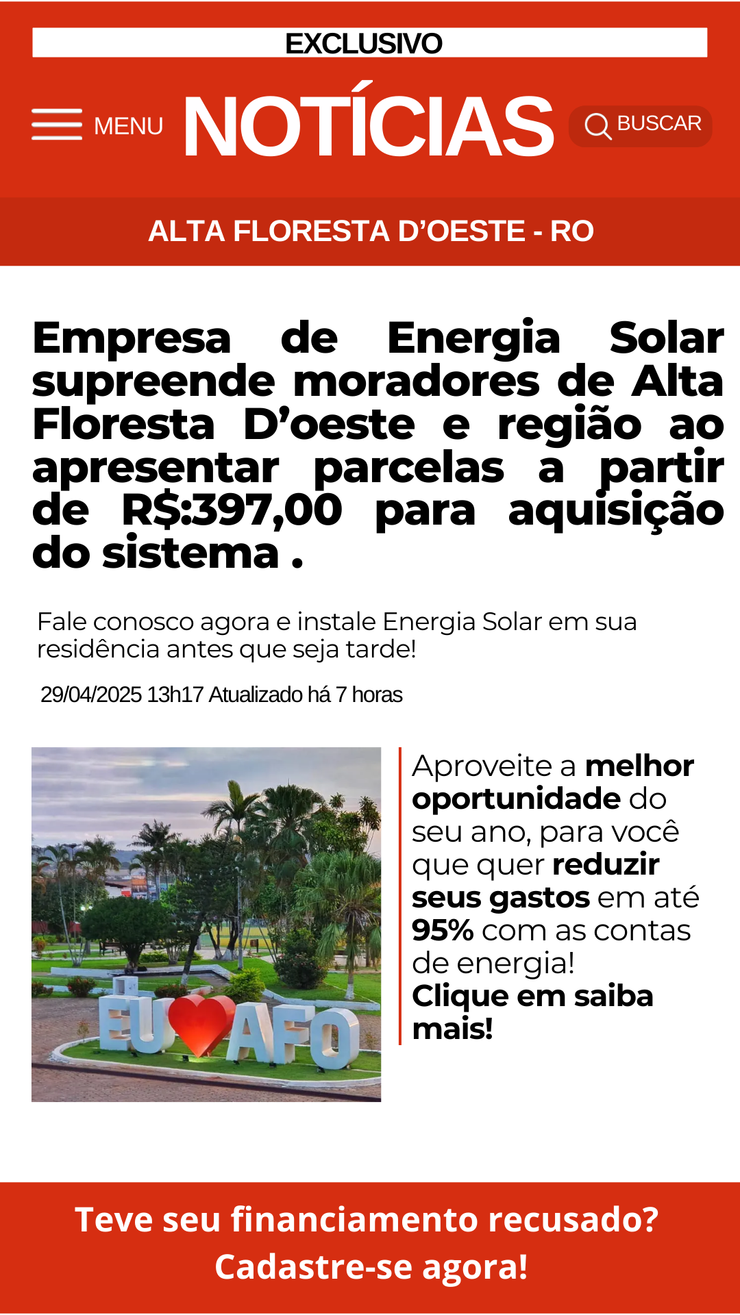 J S Oliveira Energia e Tecnologia Facebook ad