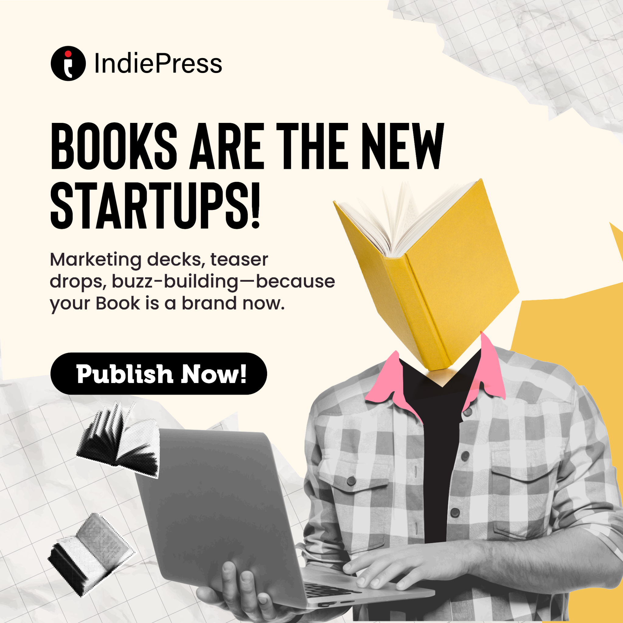 Indie press Facebook ad