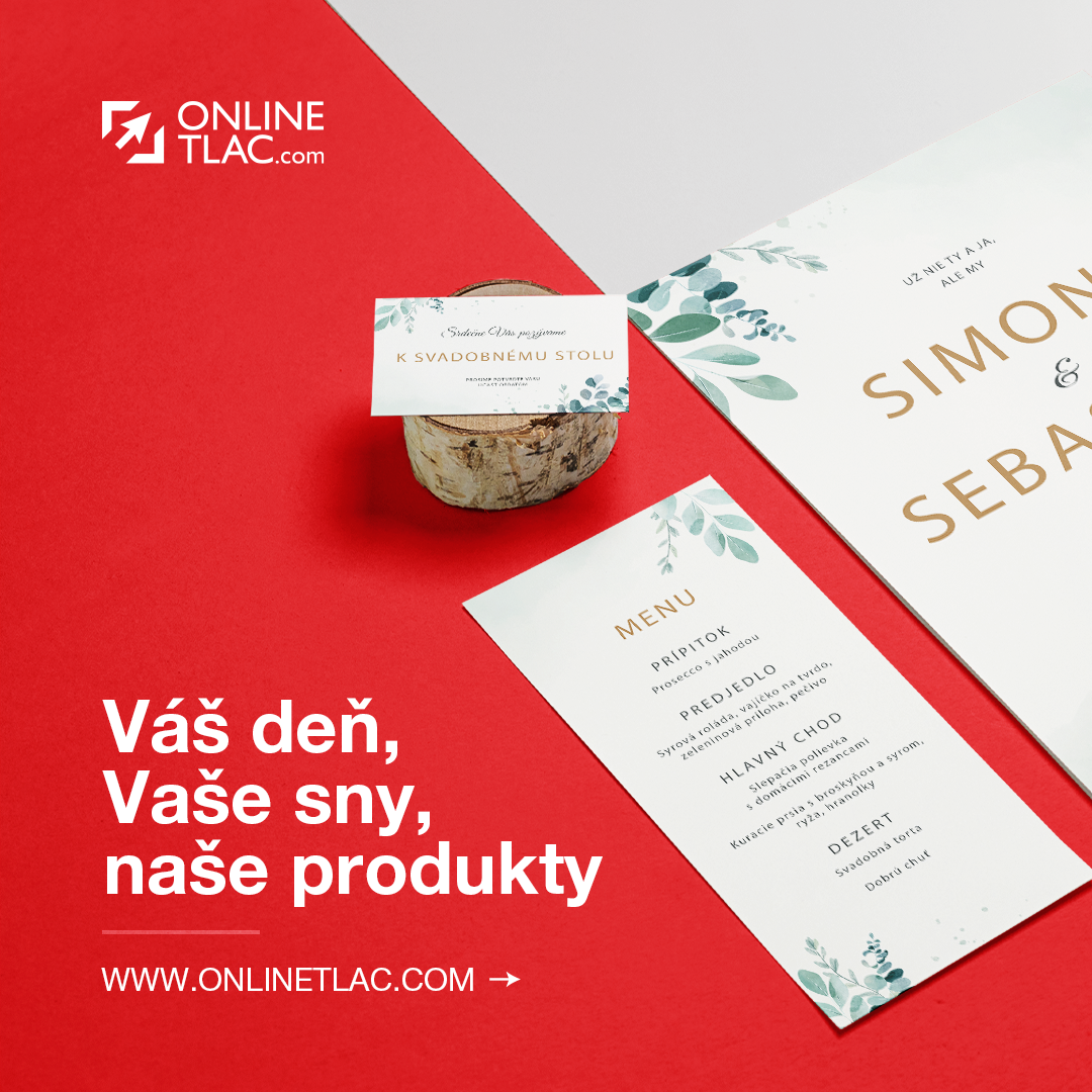 Onlinetlac.com Facebook ad: Svadba je jedinečný deň v našich životoch.