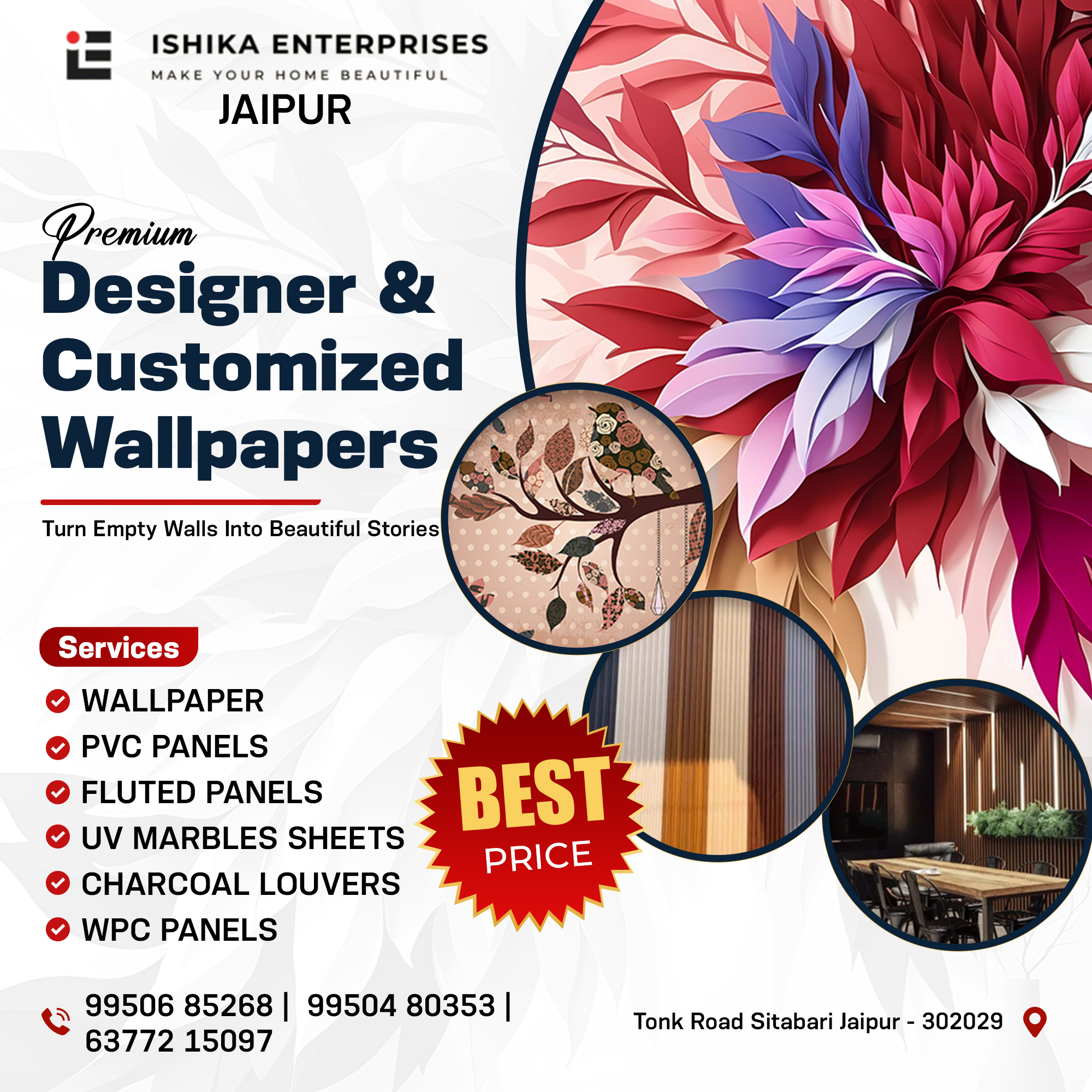 Ishika Enterprises Facebook ad: Jaipur: Premium Designer Wallpapers