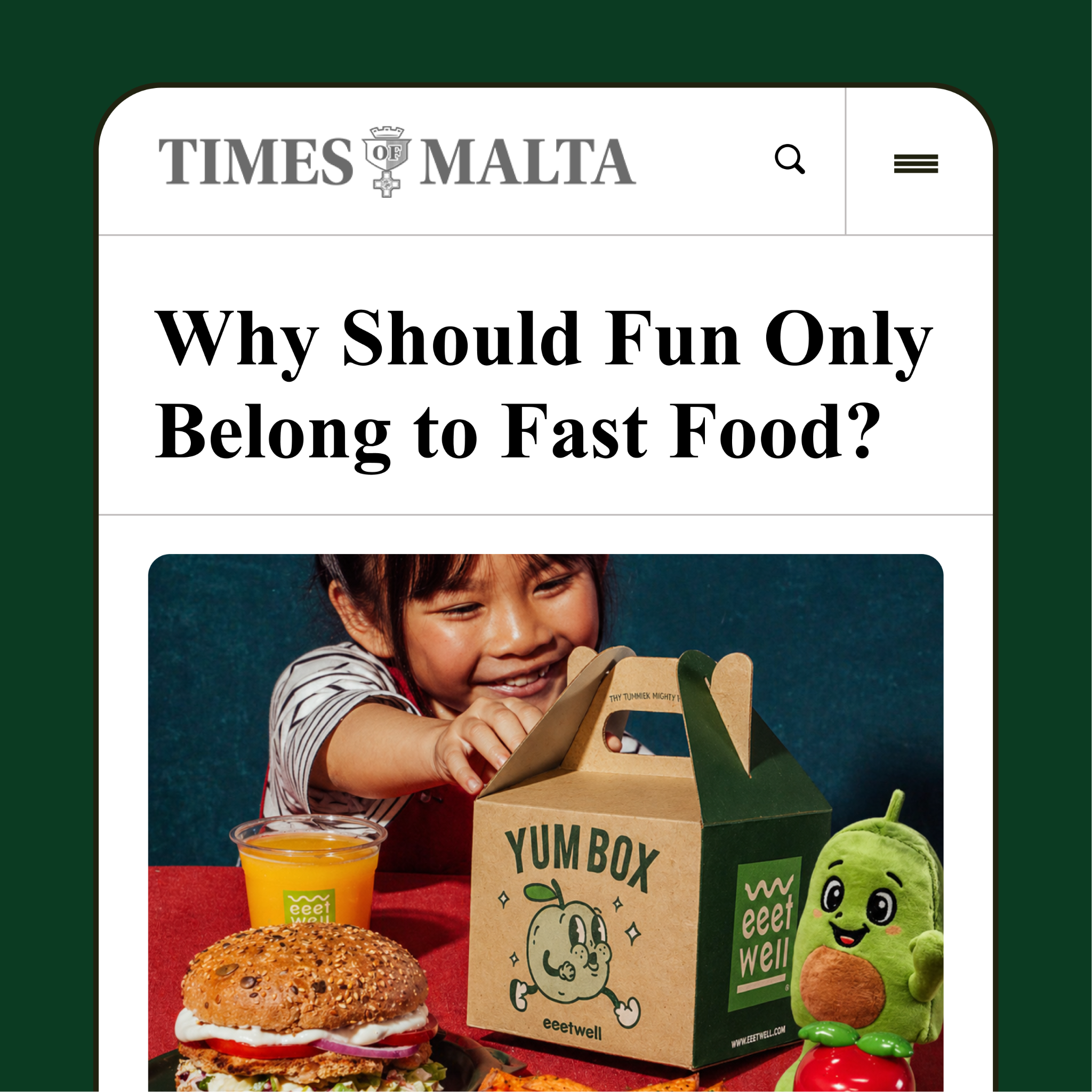 eeetwell Facebook ad: New Kids' Yum Box