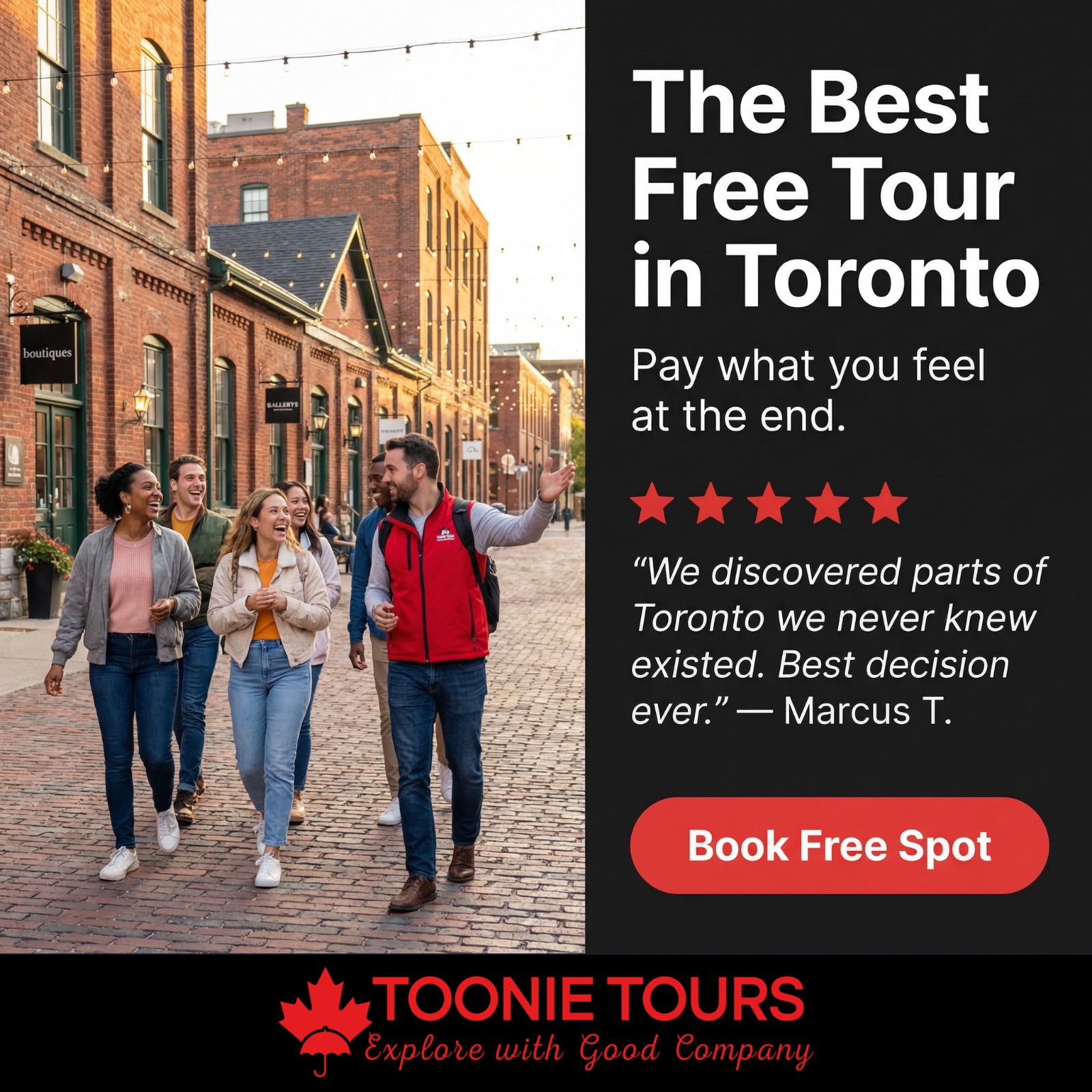 Toonie Tours Facebook ad