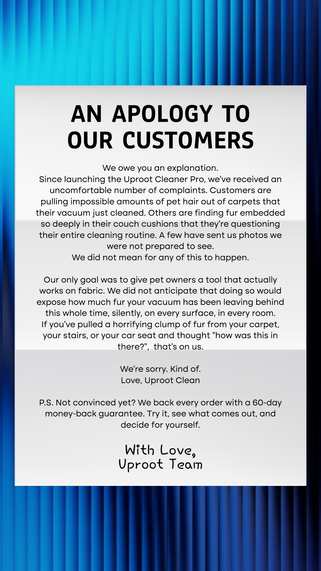Uproot Clean Facebook ad