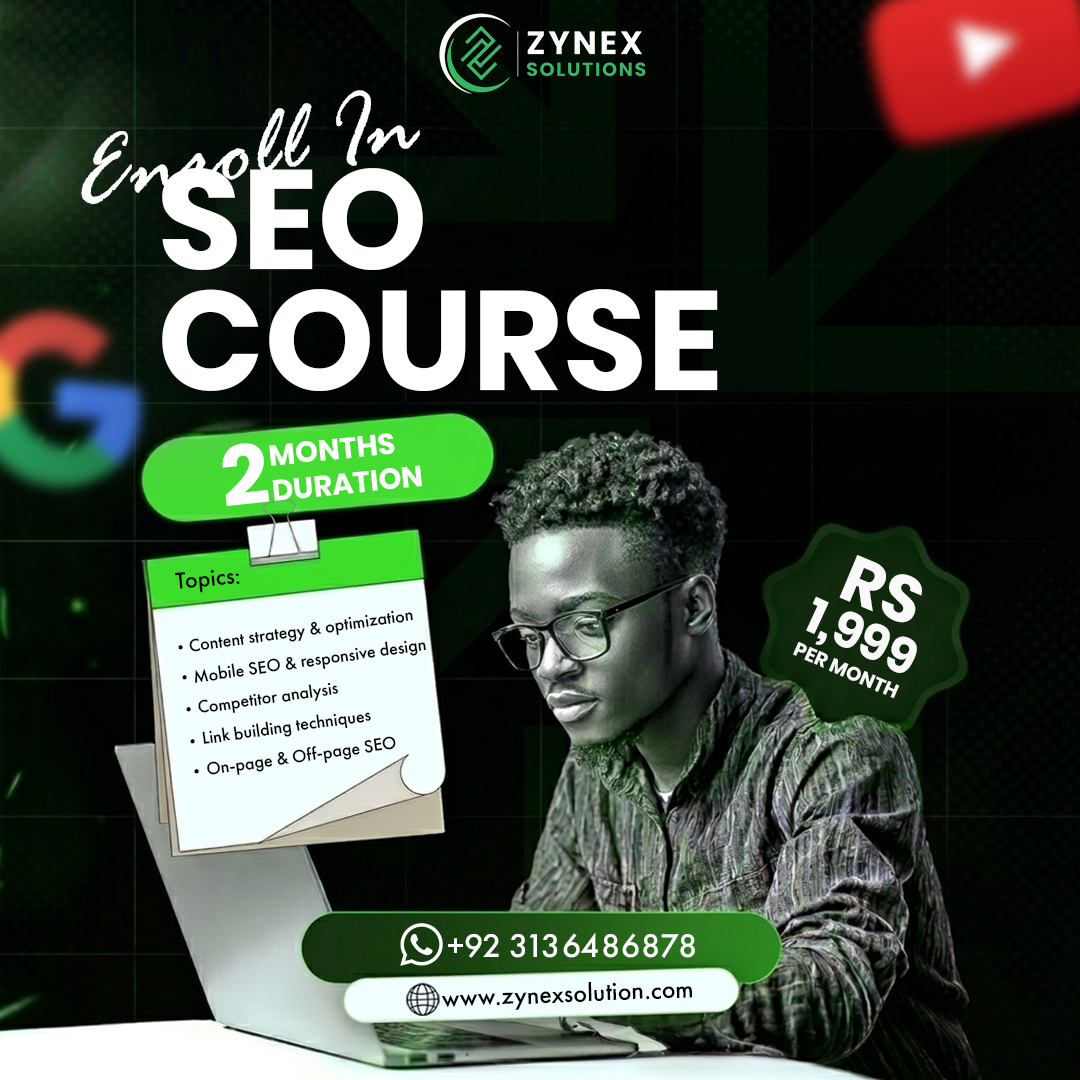 Zynex Solutions Facebook ad: Master SEO in 2 Months!