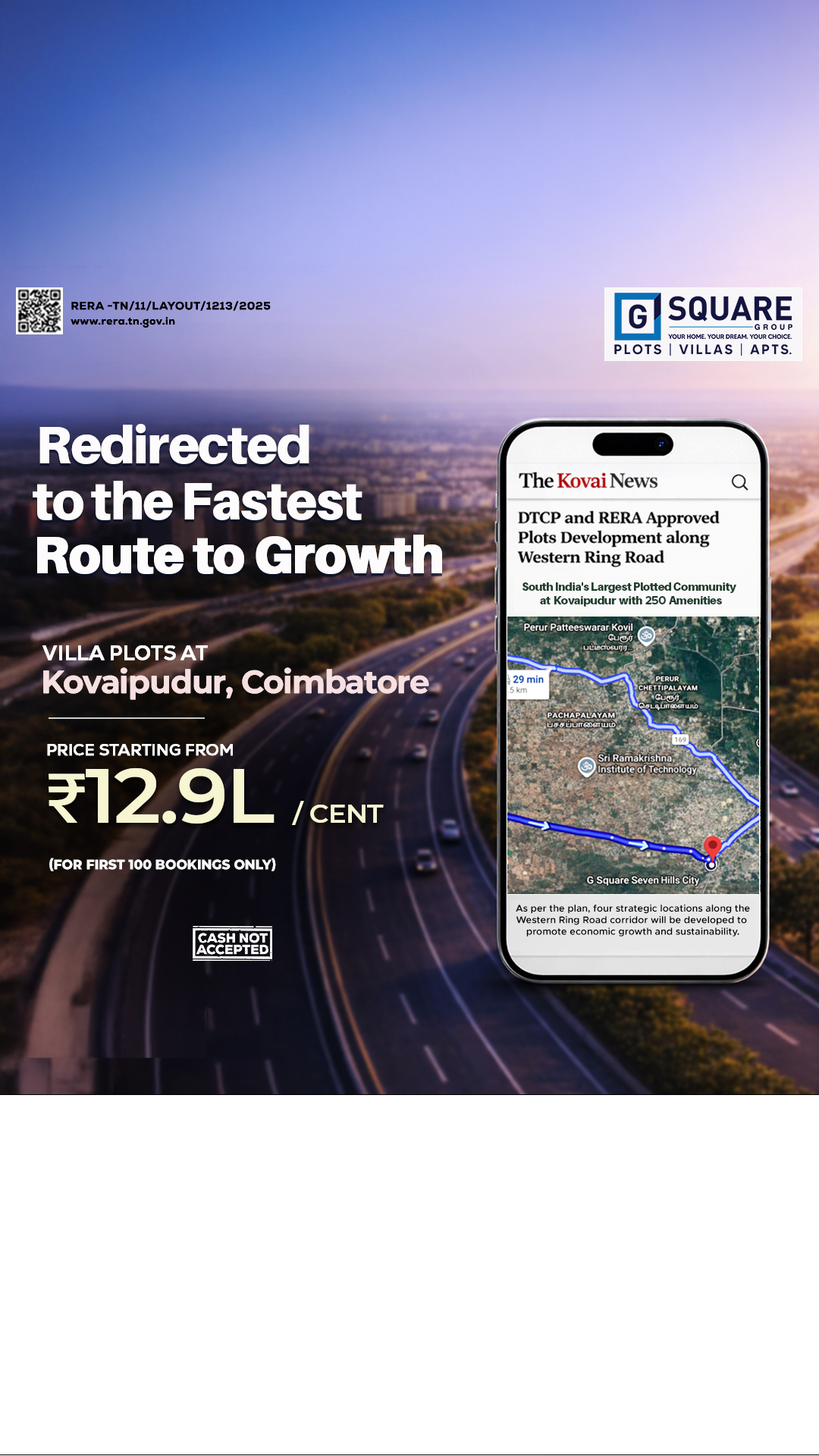 G Square Premium Plots Facebook ad